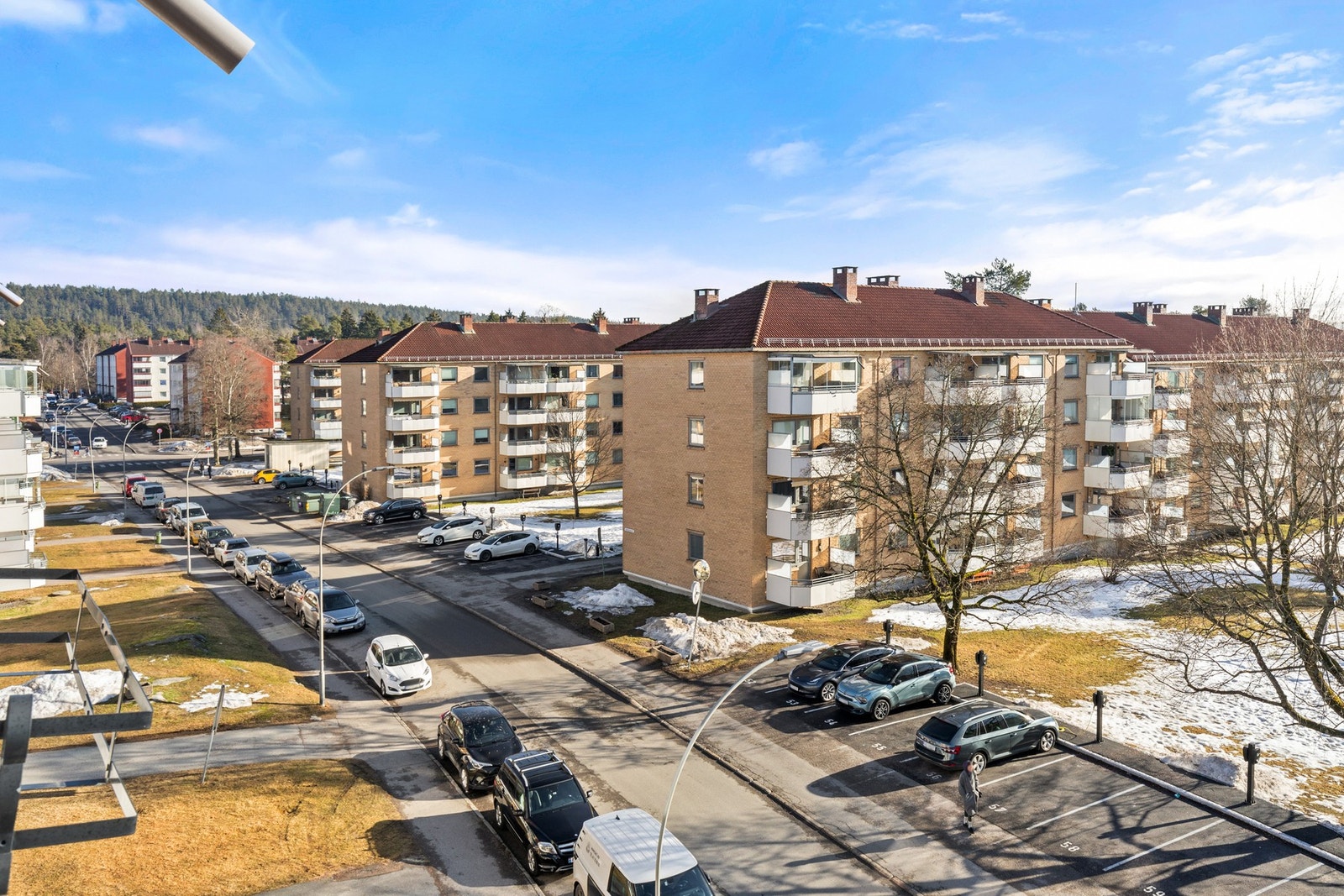 Utsikten fra balkongen Galleribilde