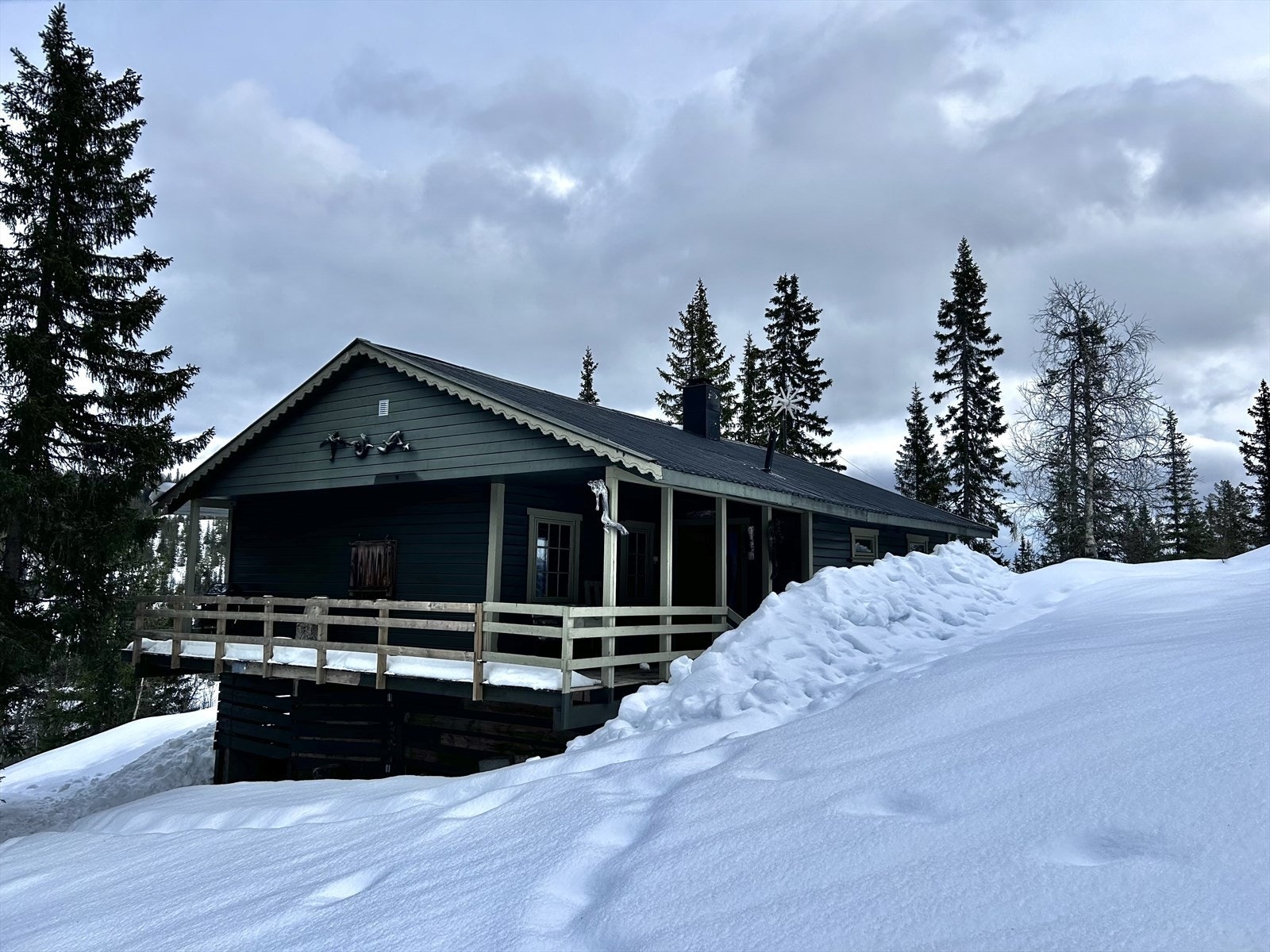 - Selgers private bilde - Hytta ligger fint til i et naturskjønt område på Skafsåheia, nær Hallbjønnsekken, med usjenert beliggenhet på ca. 770 m.o.h. Galleribilde