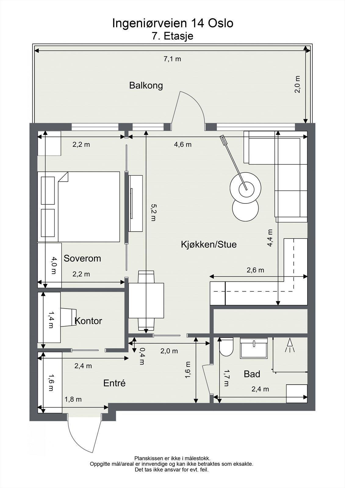 Leiligheten disponerer i tillegg en kjellerbod på ca. 6m². Galleribilde