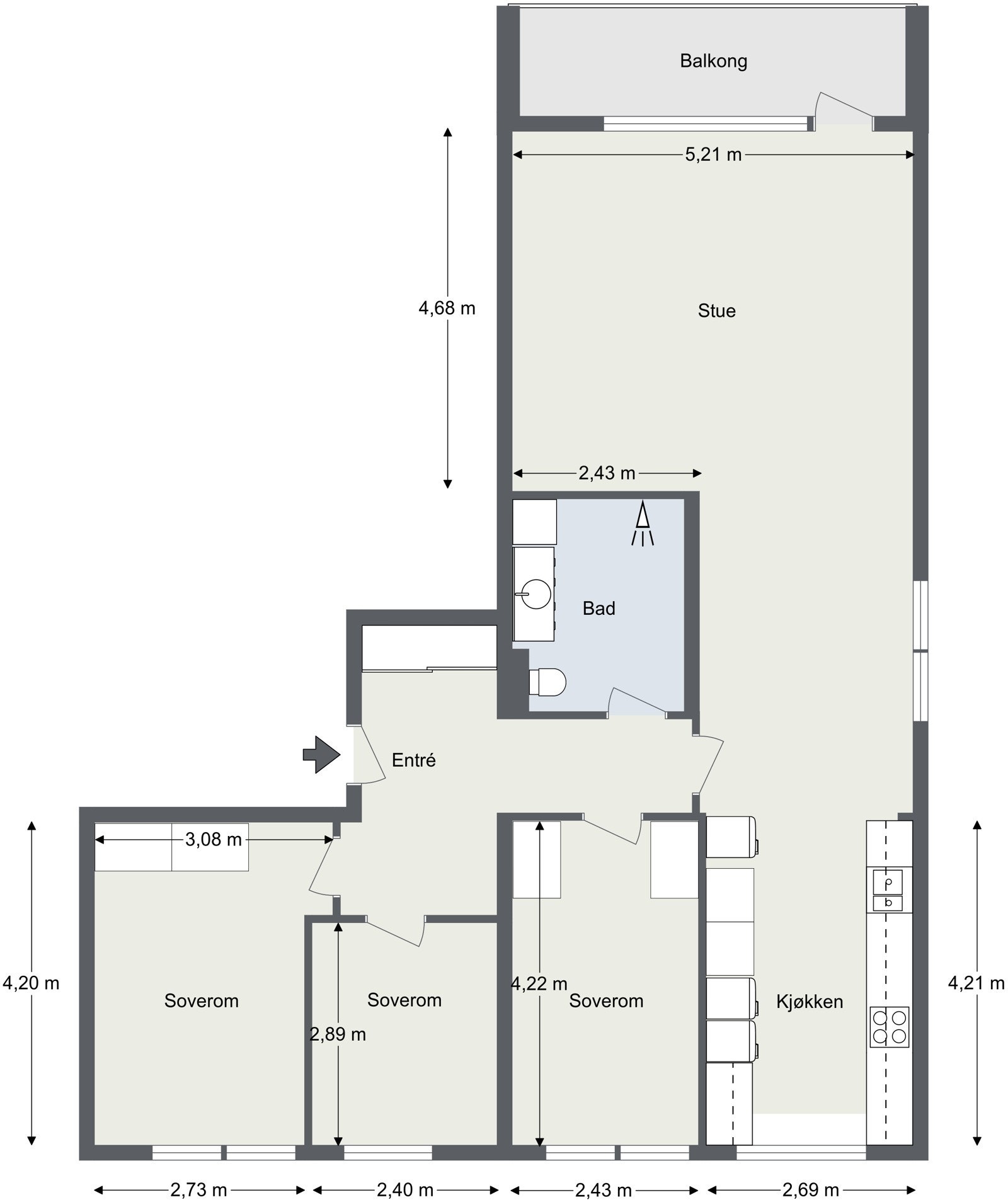 Planløsningen Galleribilde