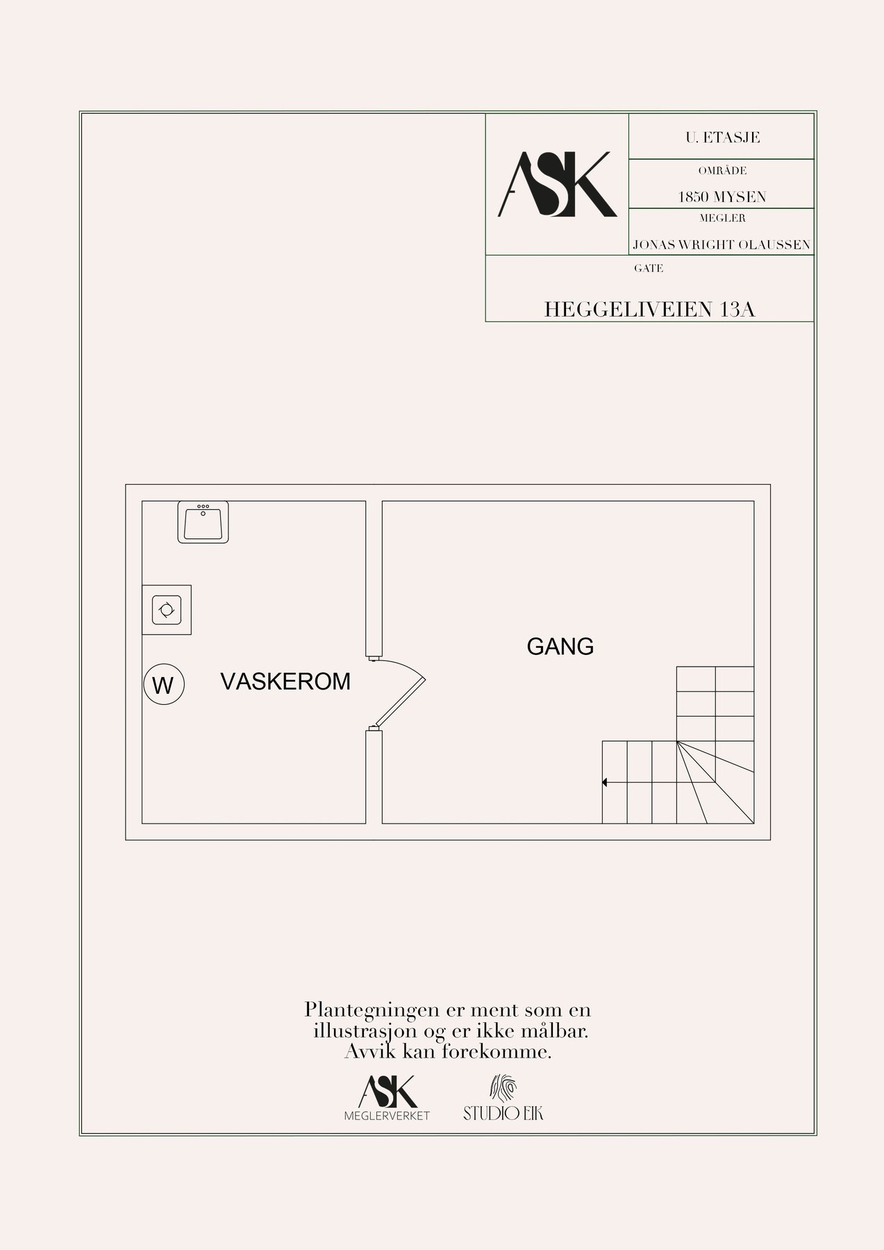 Plantegning underetasje Galleribilde