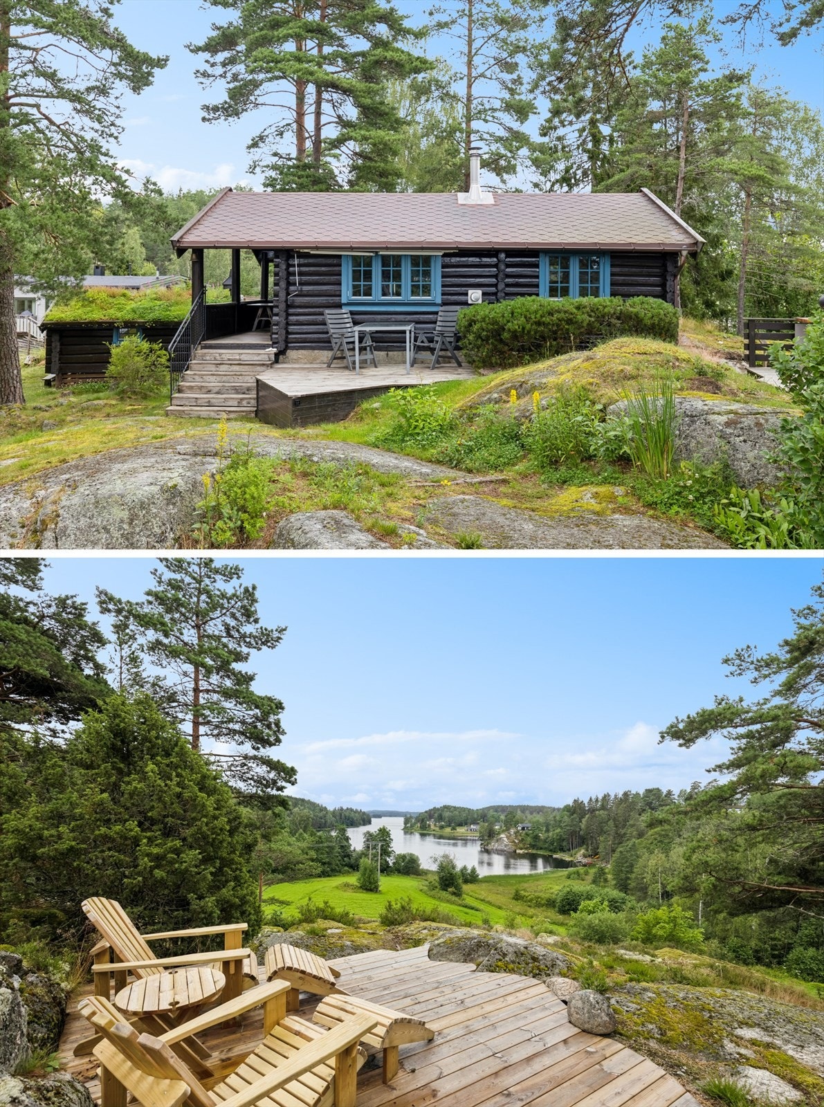 Velkommen til Sulerudveien 184 - et koselig hyttetun med fredelig og idyllisk beliggenhet - Solrikt, usjenert og flott utsikt over Lysern - Båtplass - Strøm* - Bilvei Galleribilde