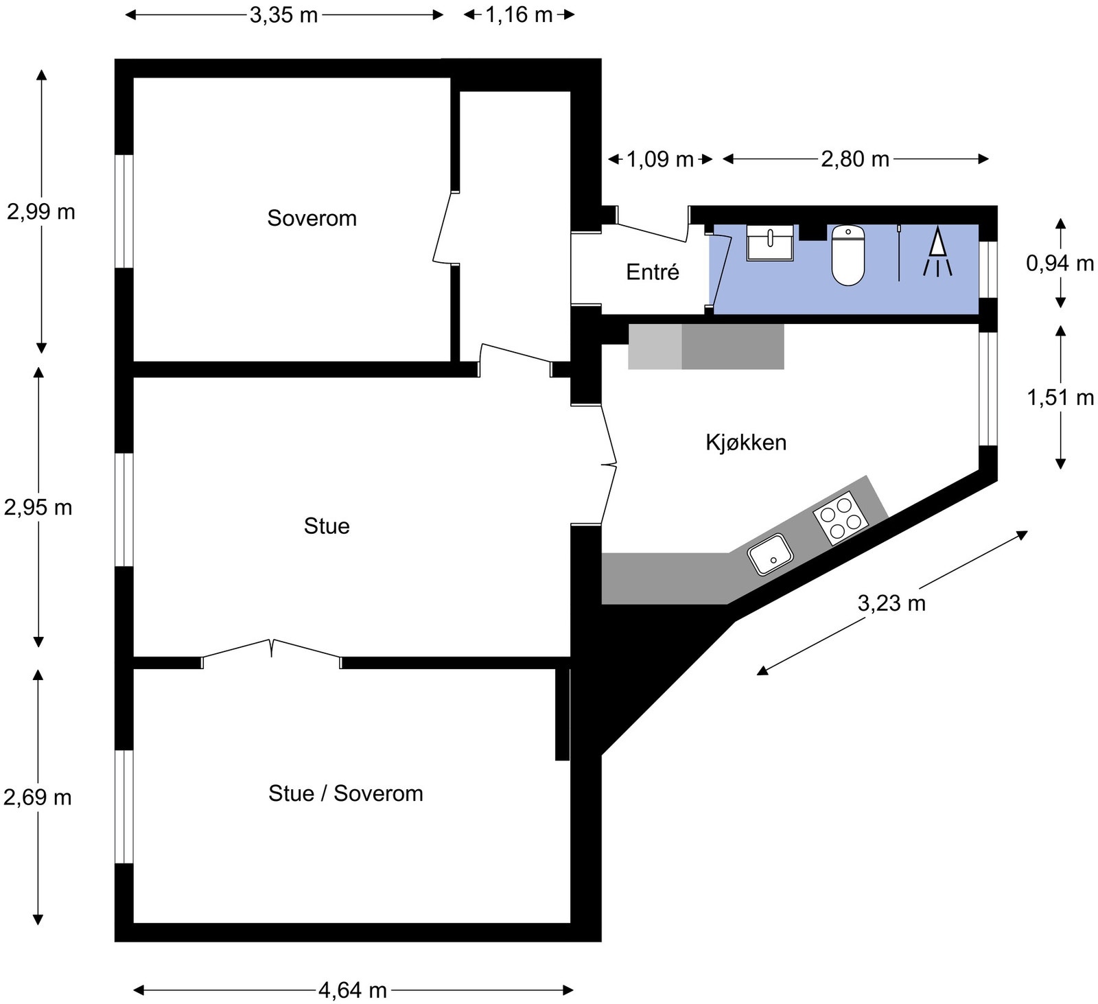 Først plantegning, så får du orientert deg litt før du ser videre. Galleribilde