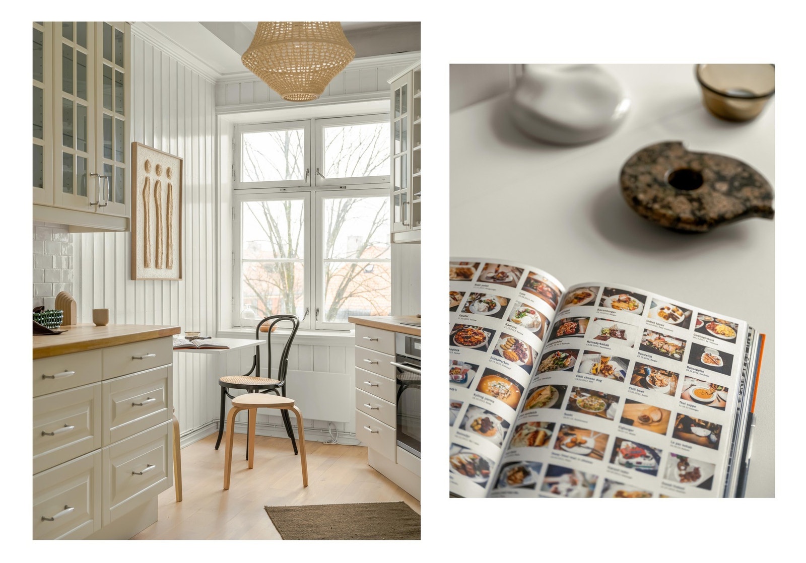 Kjøkkenet er for øvrig fra 2010, og holder bra standard. Årstallet for kokeboka er vi ikke helt sikre på. Galleribilde