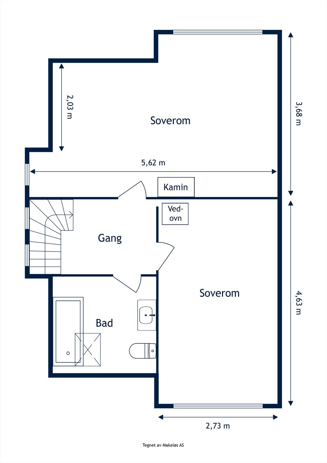 Plantegning 2. etasje. Galleribilde