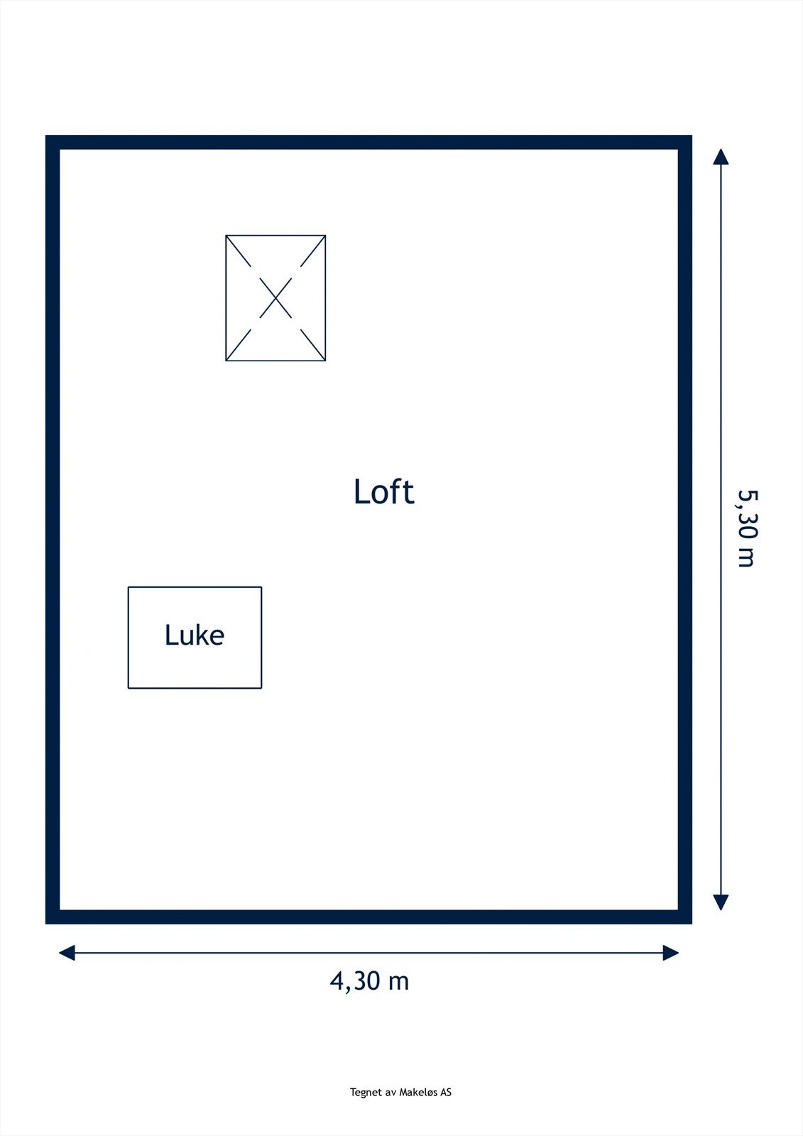 Plantegning loft. Galleribilde