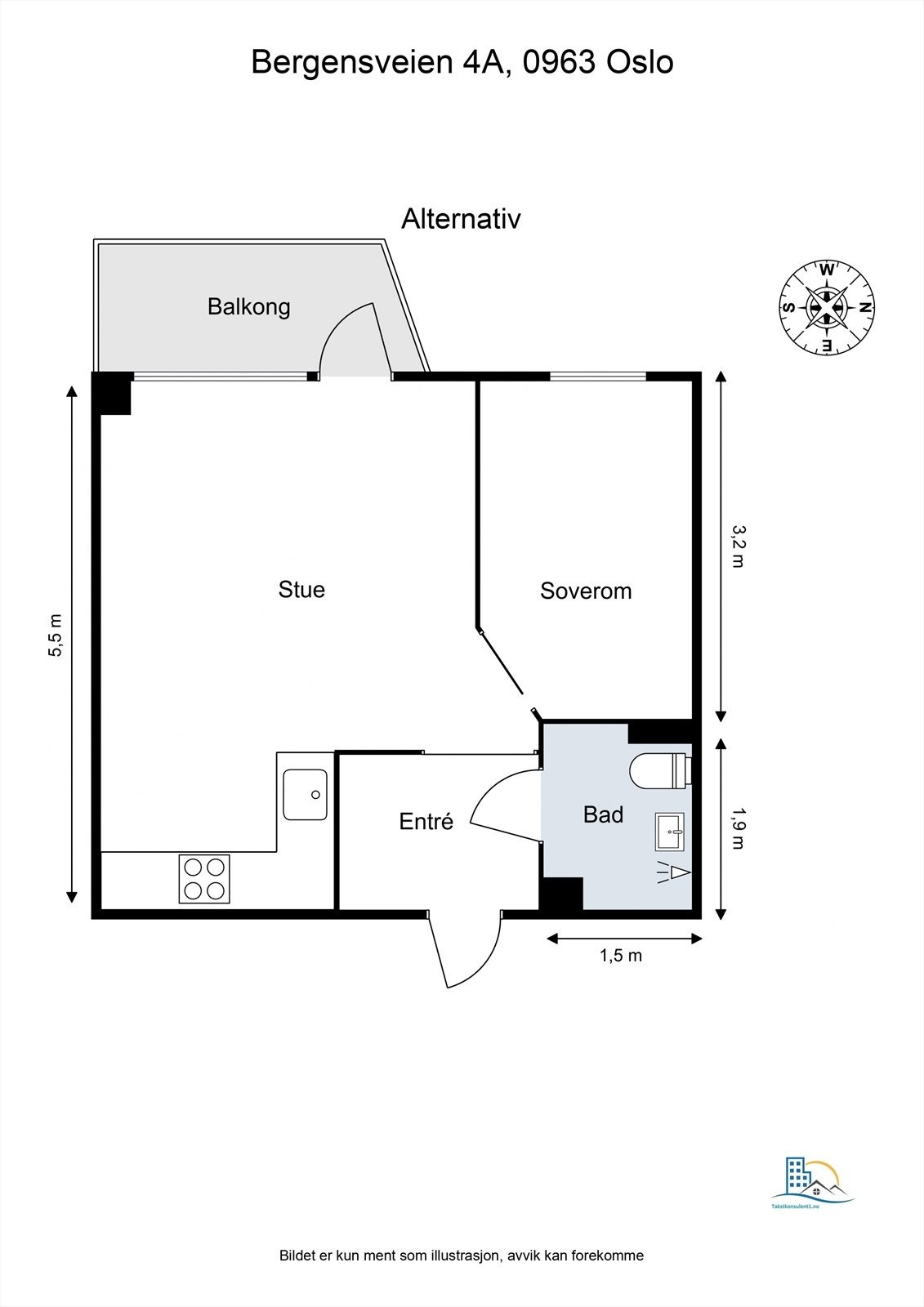 Alternativ plantegning. Galleribilde