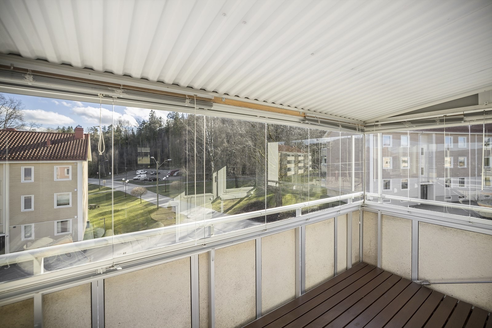 Innglasset balkong Galleribilde