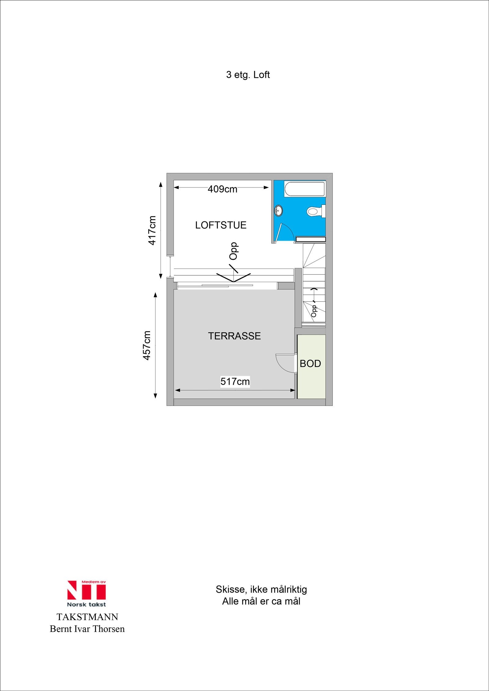 Plantegning loftsetasje Galleribilde