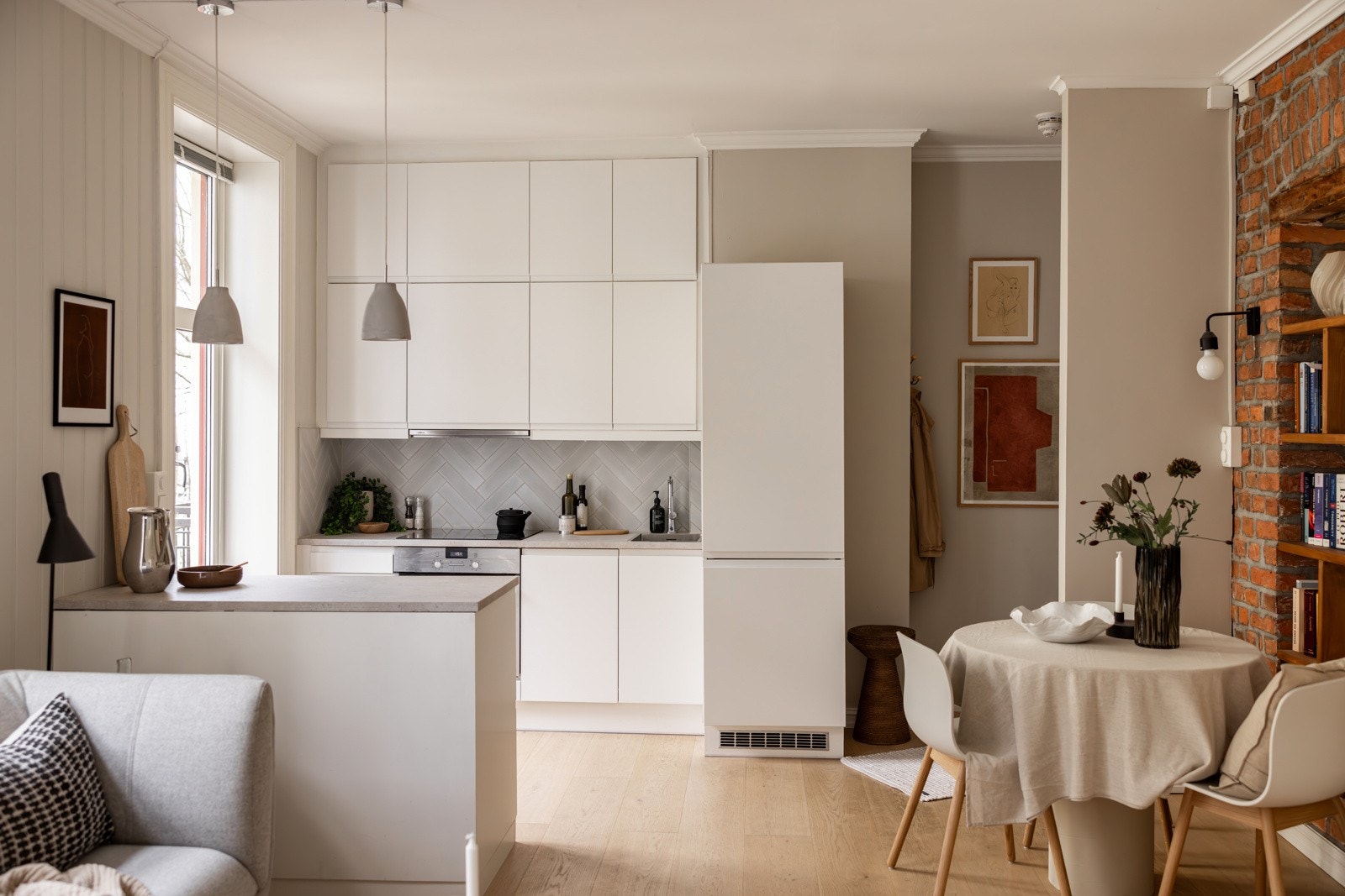 Et lekkert hjem attraktivt beliggende i indre gårdsrom. Galleribilde