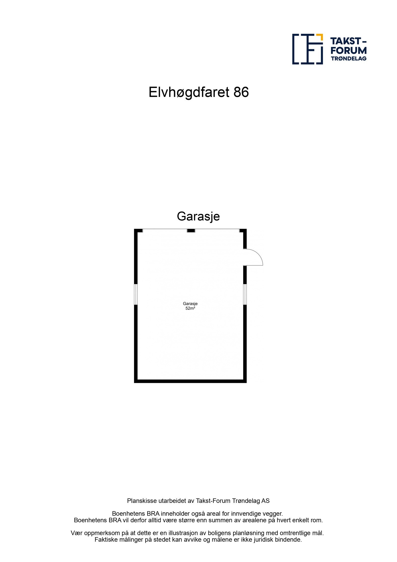 Planskisse dobbelgarasje. Galleribilde