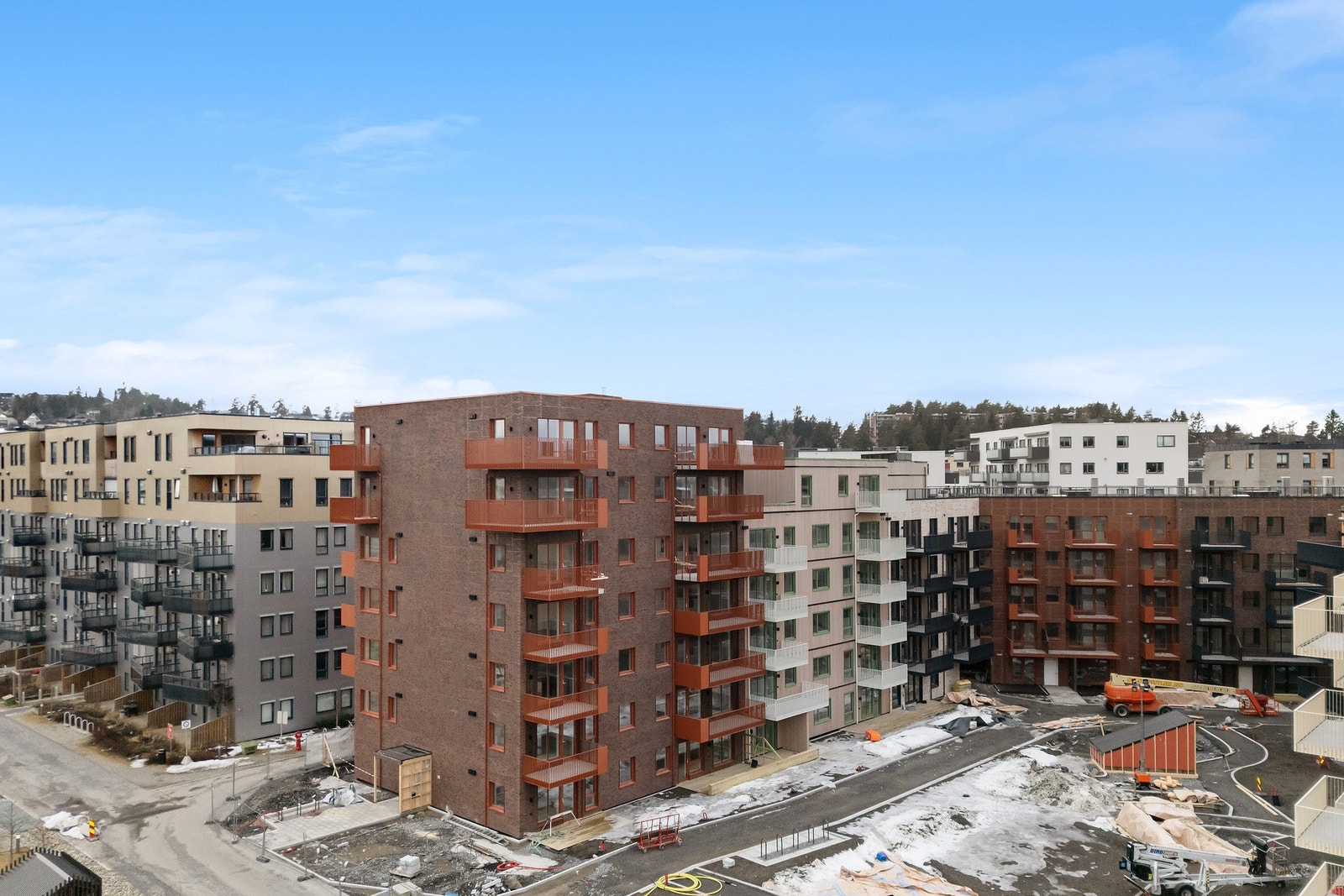 Mellom Skårerløkka og Triaden kjøpesenter blir det etablert et stort parkområde med flere ulike fasiliteter for lek og avslapping Galleribilde