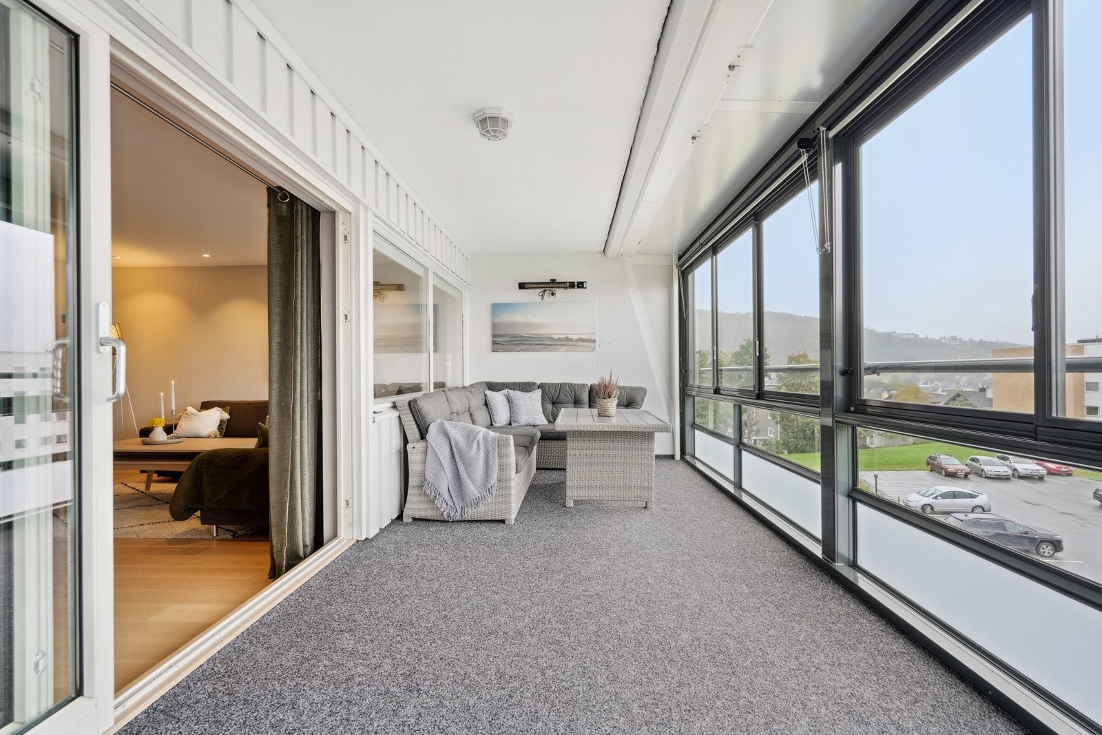 Balkongen er fra 2023. Galleribilde