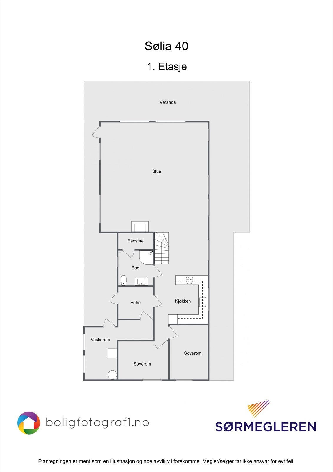 Plantegning, 1. etasje Galleribilde