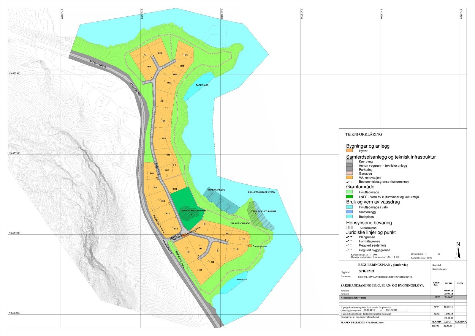 Stigemo Hyttegrend - Plankart Galleribilde