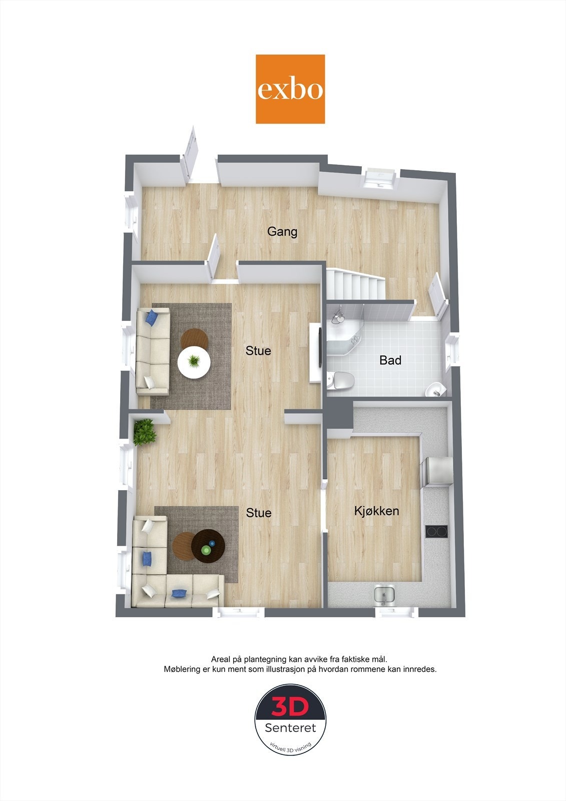 Plantegning 1. etg Galleribilde