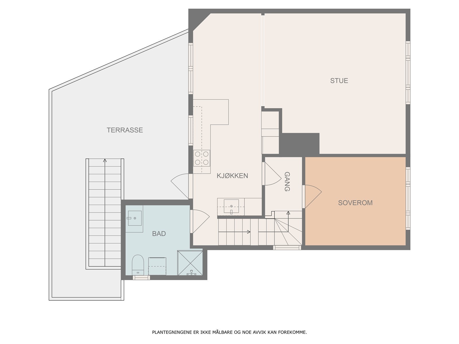 Plantegning over 2. etg/ hovedetasje. Galleribilde