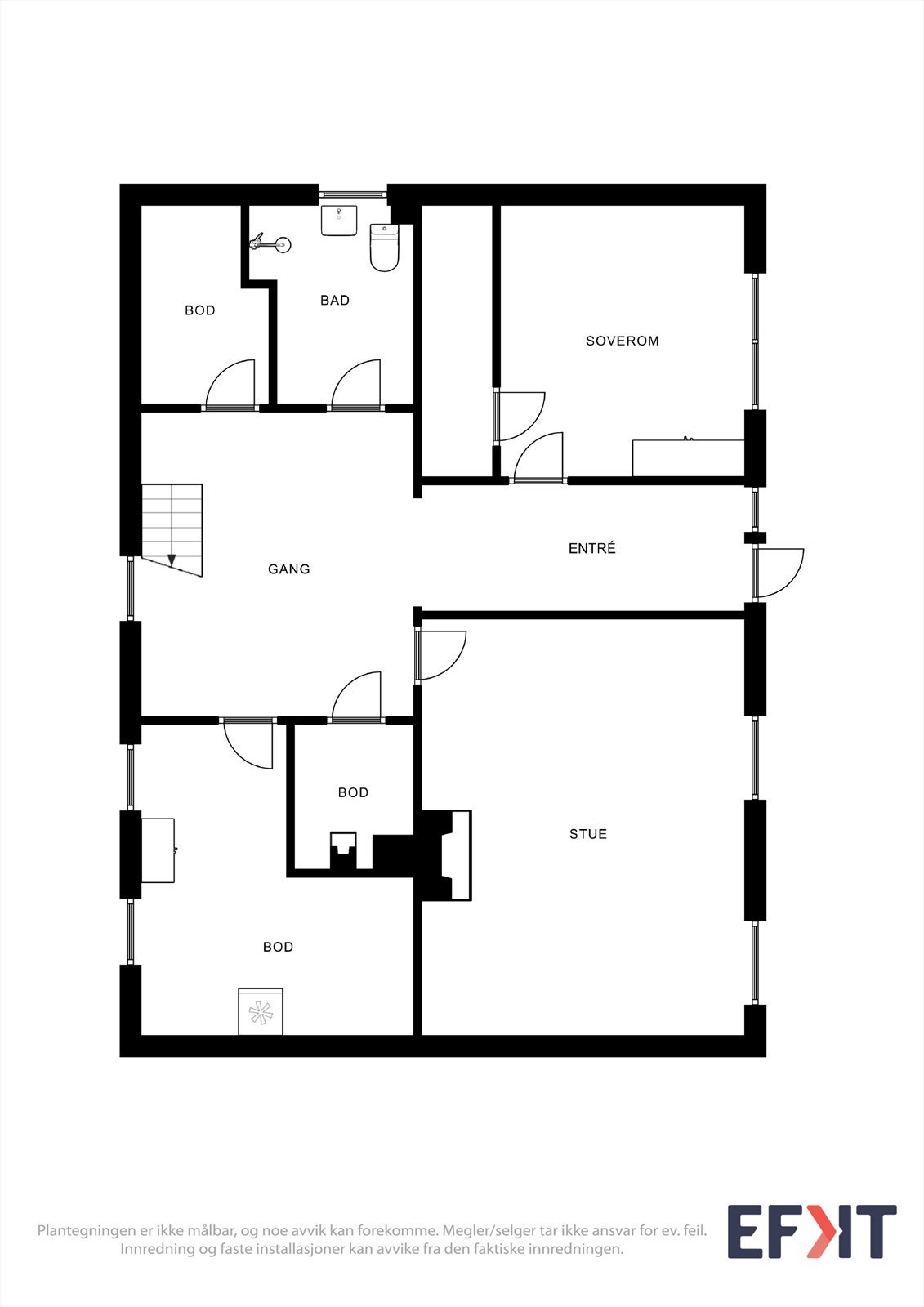 1. etg./sokkel kårbolig Galleribilde