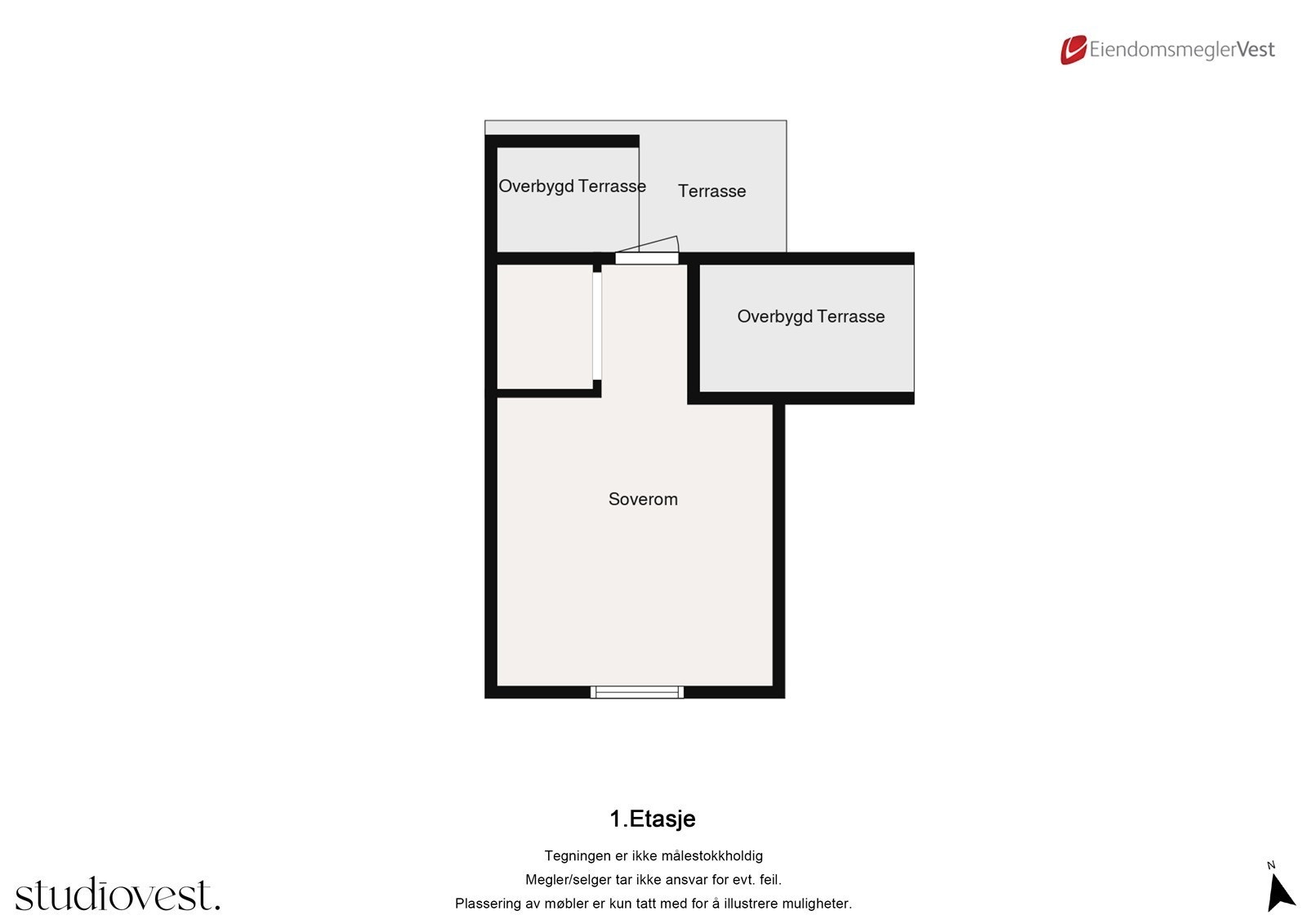 Planskisse: Carport med hems. Galleribilde