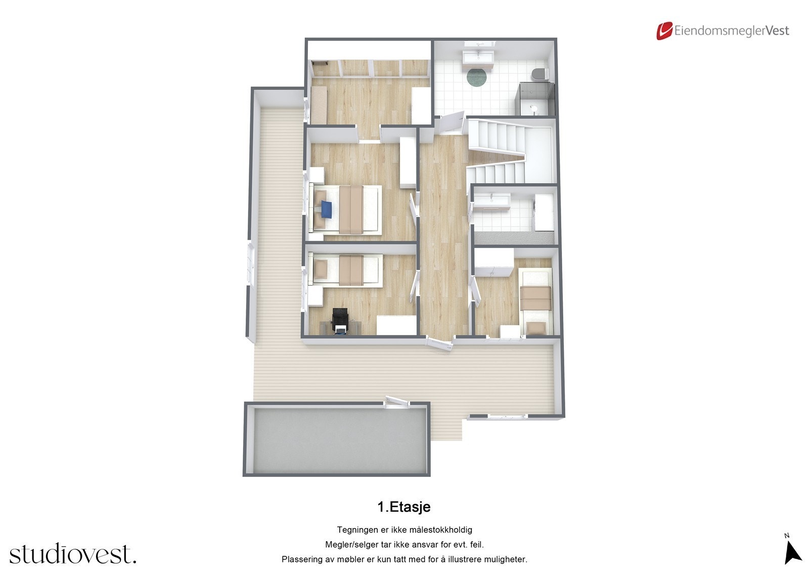 Planskisse 3D: Kjeller. Galleribilde