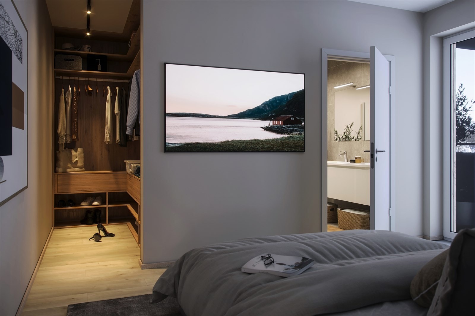 Illustrasjonsbilde master bedroom Galleribilde