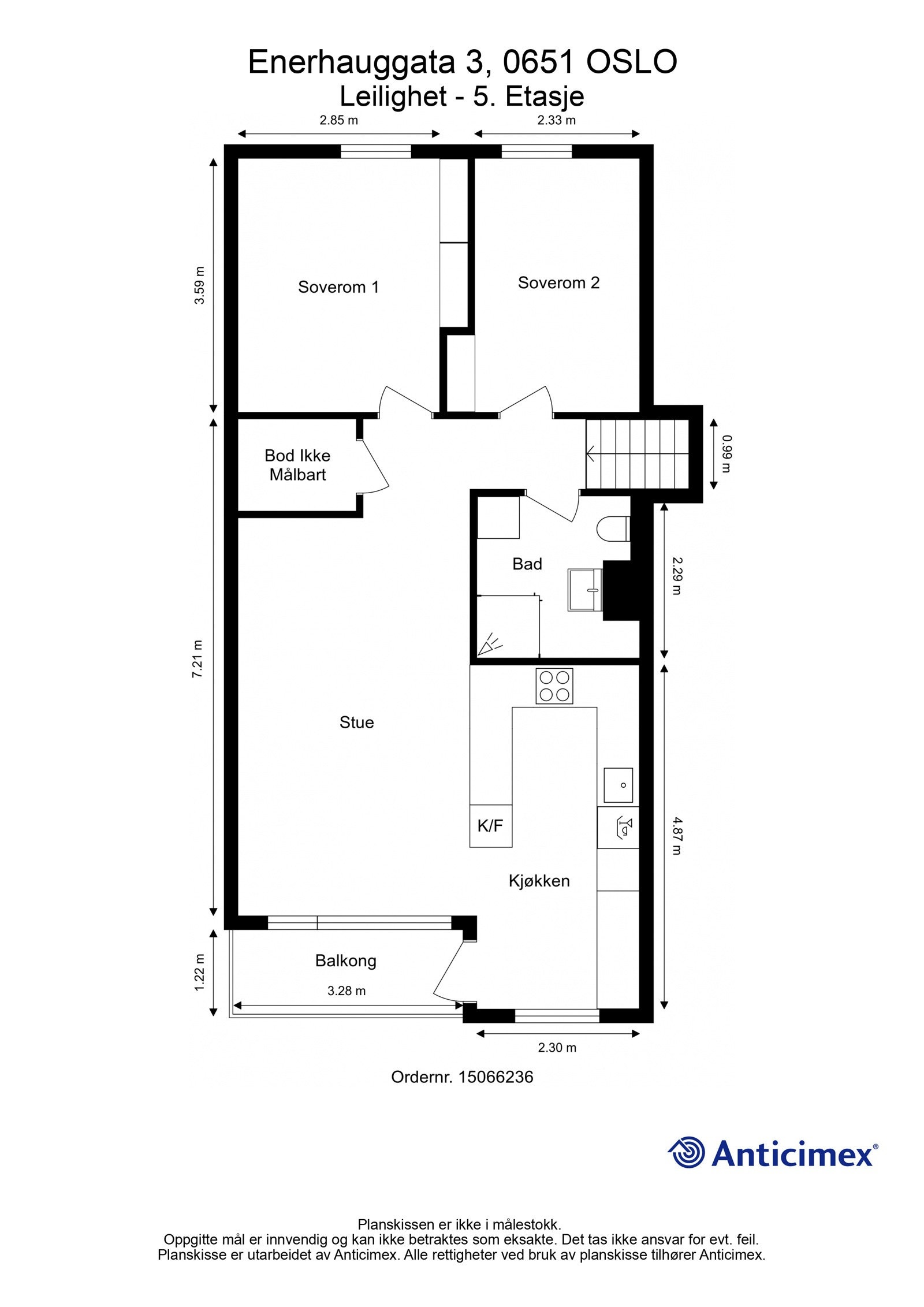Plantegning - Leilighet - 5. Etasje Galleribilde