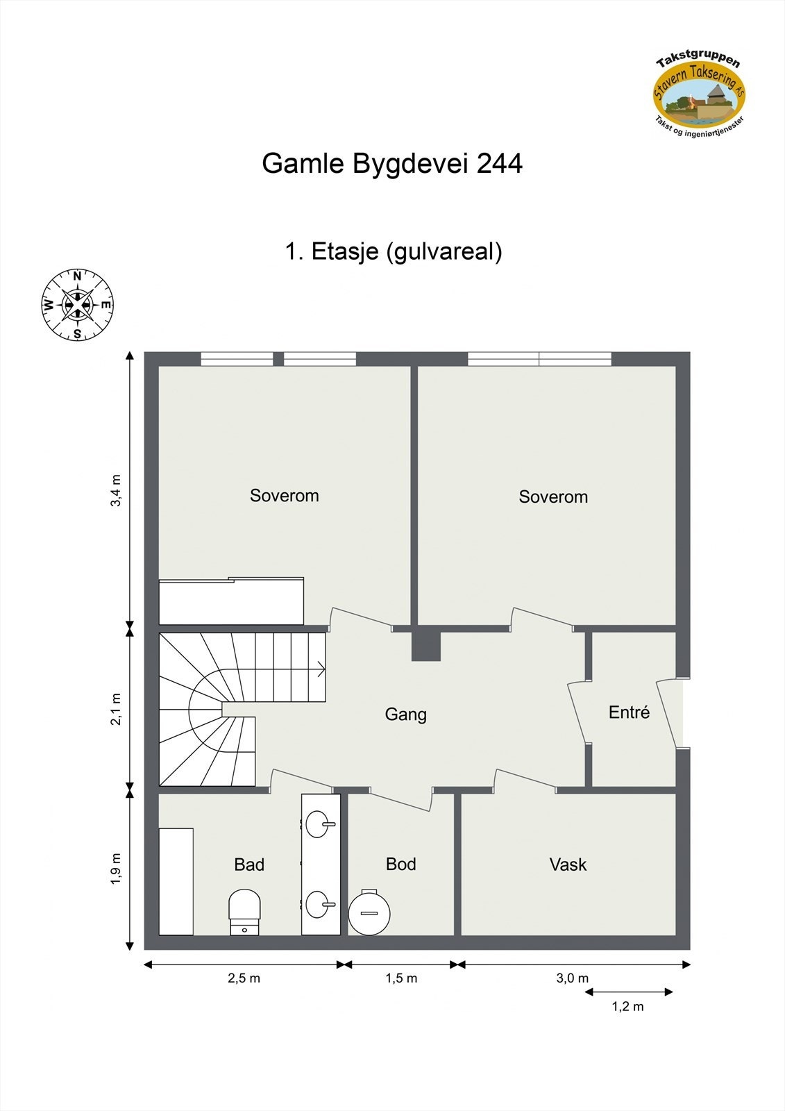 Planskisse 1 etasje Galleribilde