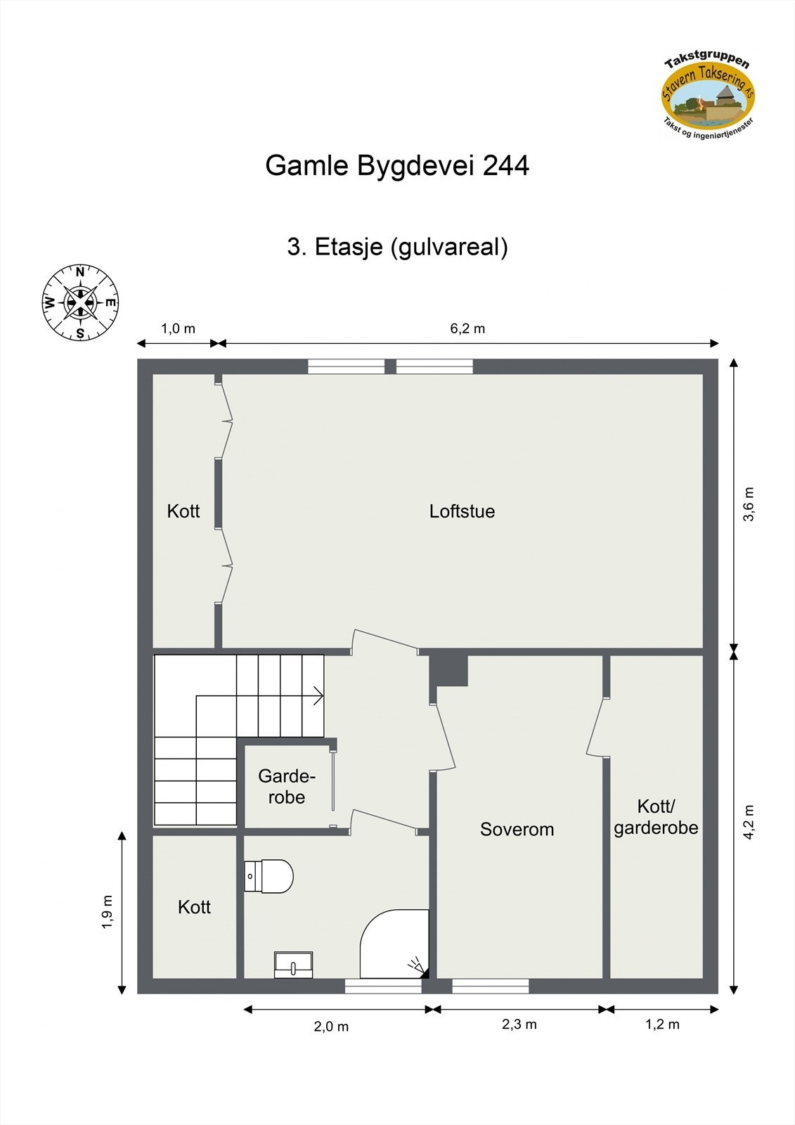 Planskisse 3 etasje Galleribilde