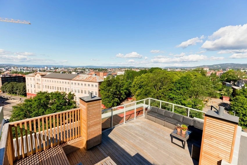 Det er også tilgang til en felles, solrik takterrasse med panoramautsikt over Oslo by! Galleribilde