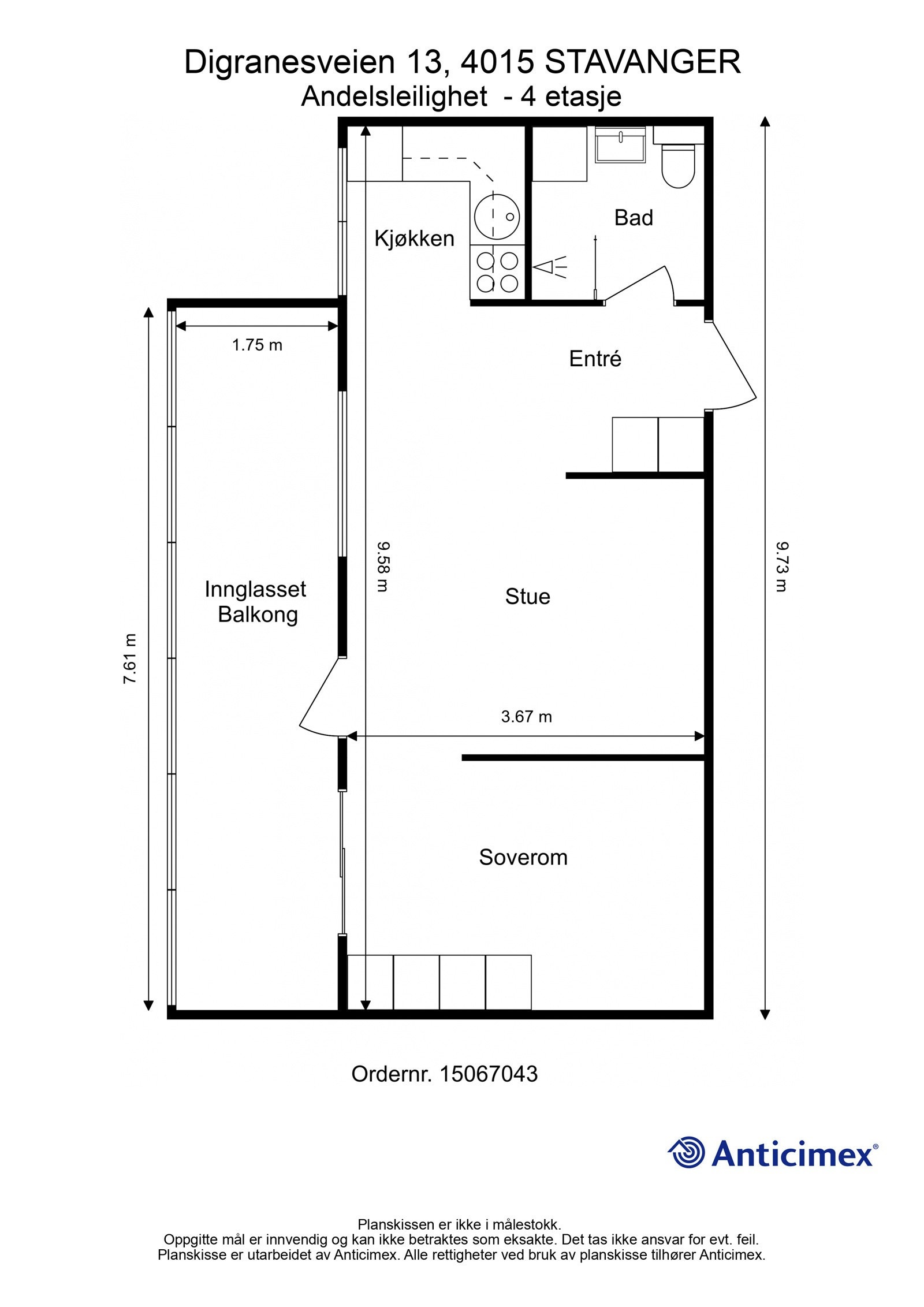Plantegning 4. etasje Galleribilde
