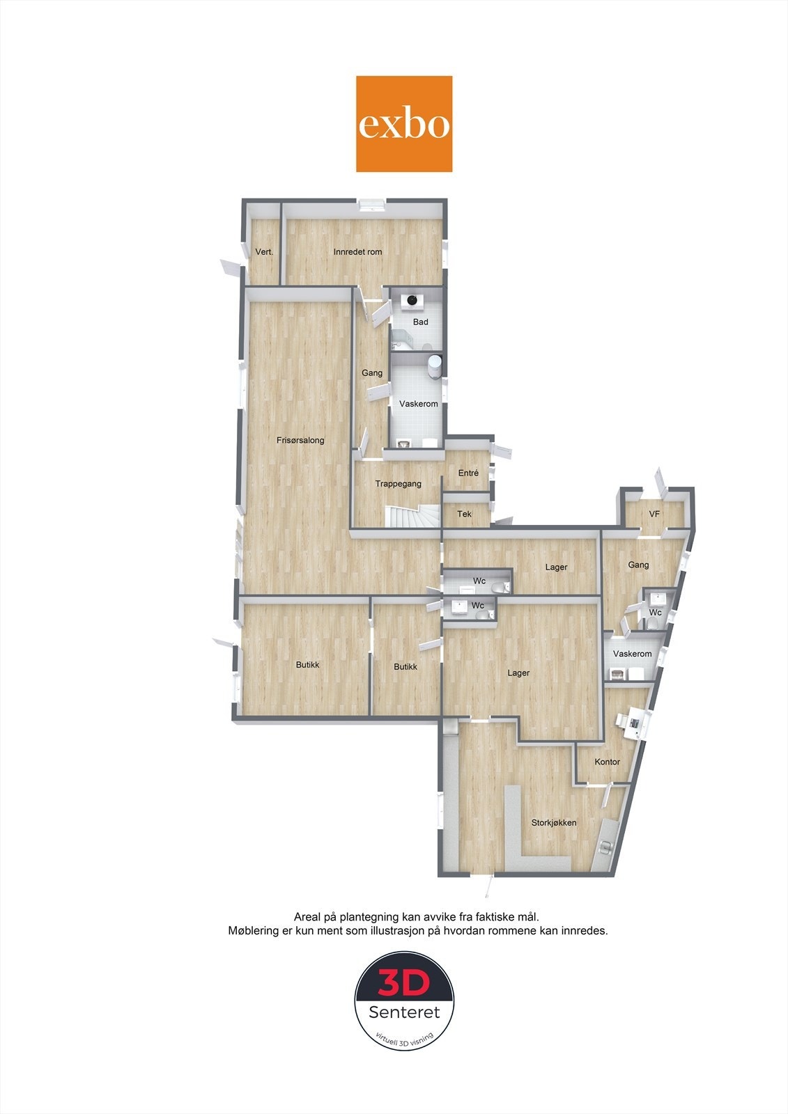 Plantegning, 1 etasje Galleribilde