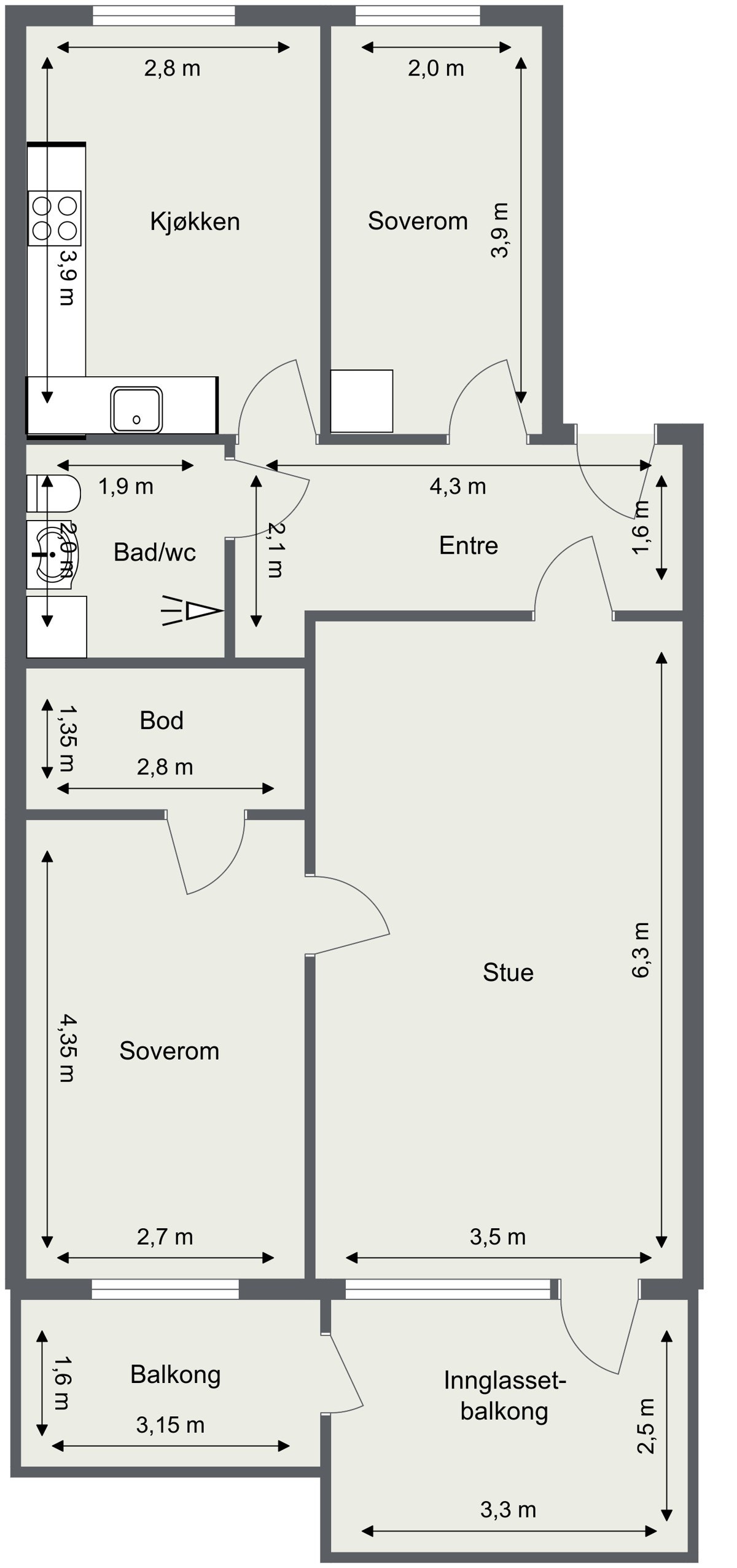 Plantegning Galleribilde