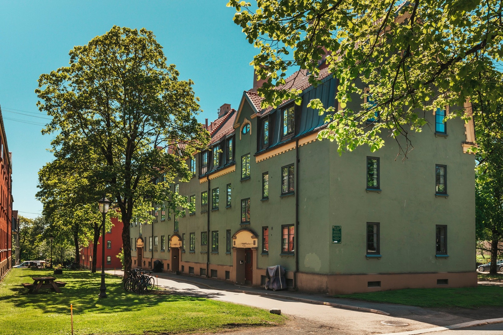 De flotte Rivertz-gårdene er et godt kjent landemerke i bydelen. Galleribilde