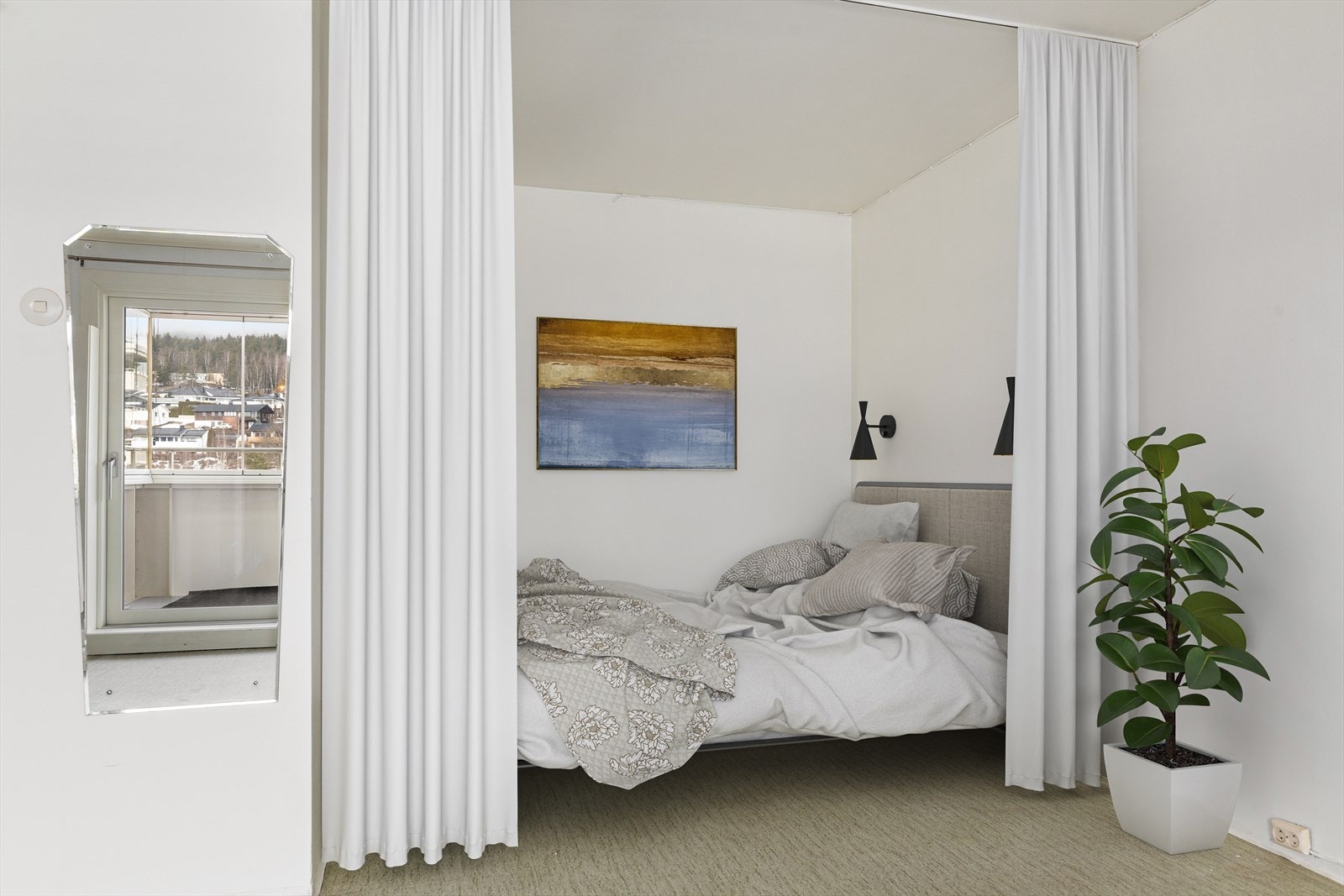 Digitalt stylet bilde som illustrerer hvordan alkoven kan innredes Galleribilde