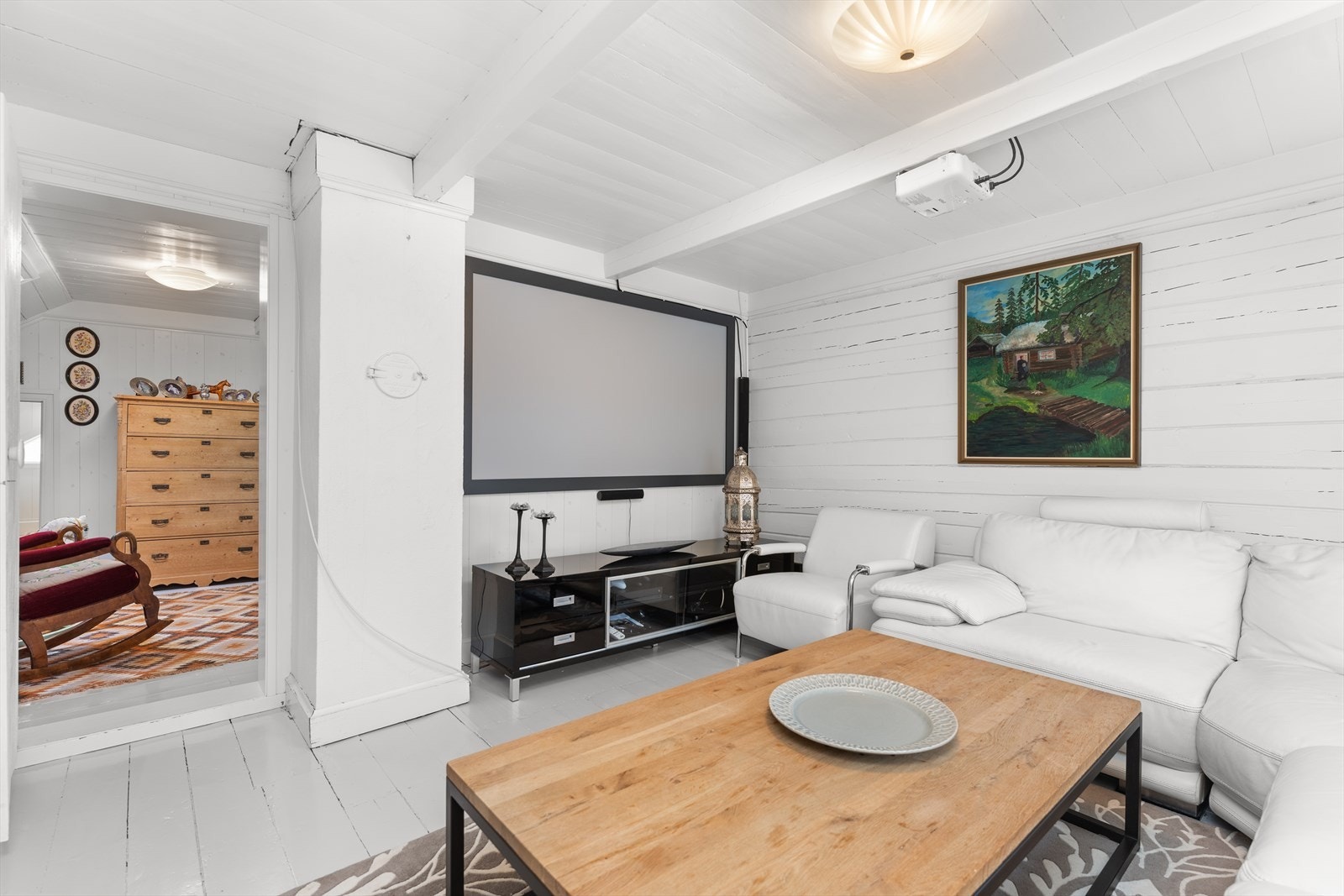 Tv-stue på loftet Galleribilde