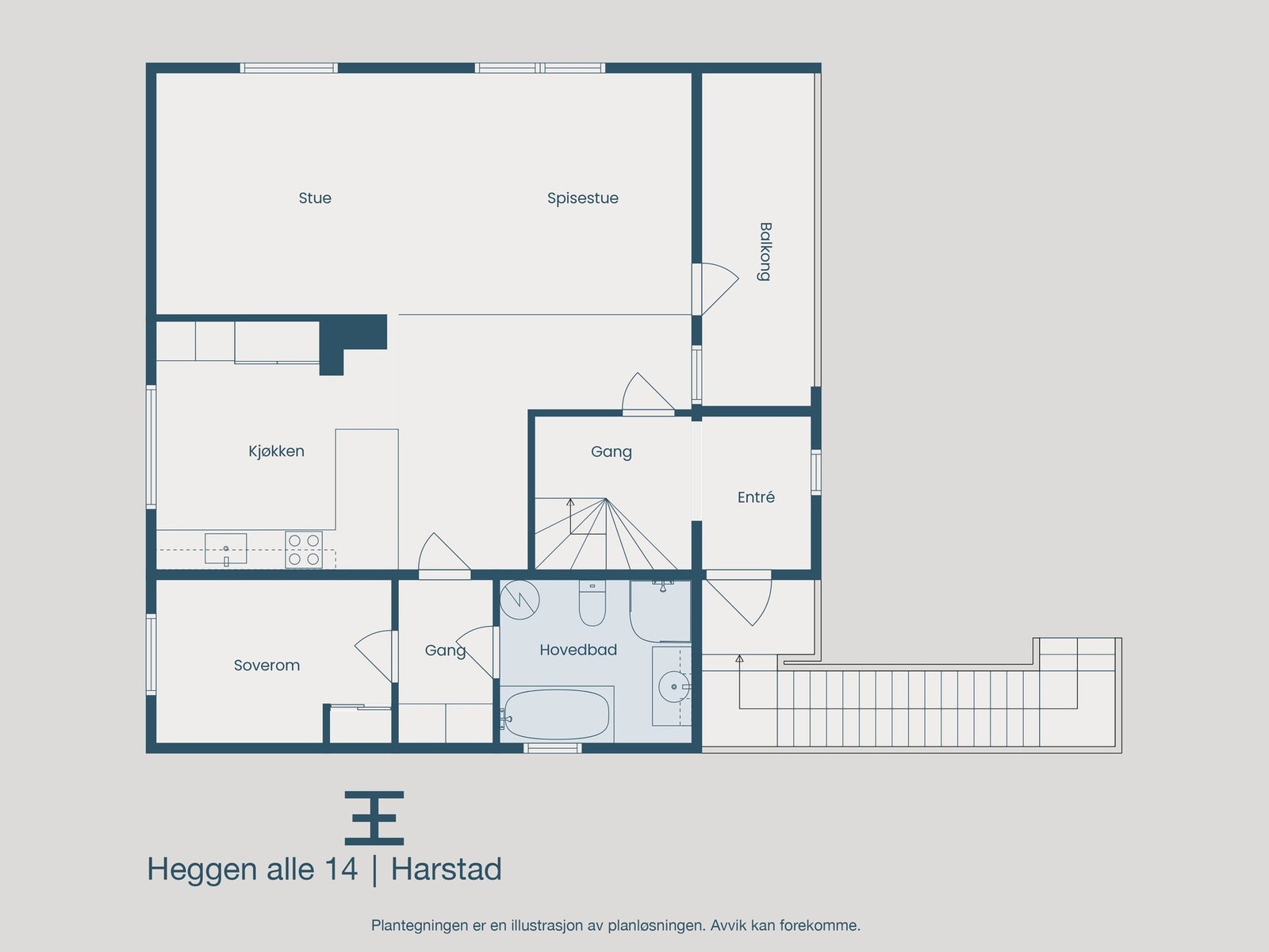 Plantegning hovedetasje Galleribilde