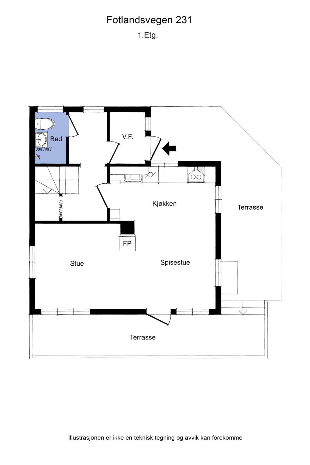 Plantegning 1. etasje. Galleribilde