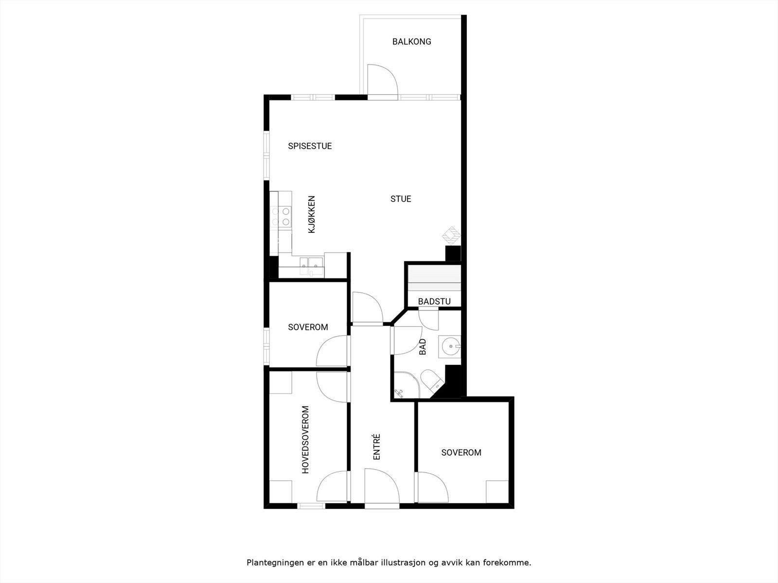 Plantegning 2. etasje. I tillegg disponerer leiligheten en parkeringsplass i felles garasjeanlegg i kjelleren, samt en bod på ca. 4m². Det er også utvendig oppbevaringsskap for ski og snowboard. Galleribilde