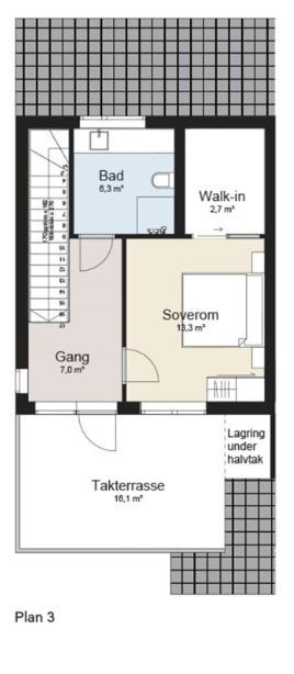 Plan 3 - loftsetasje Galleribilde