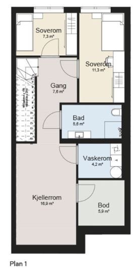 Plan 1 - underetasje Galleribilde