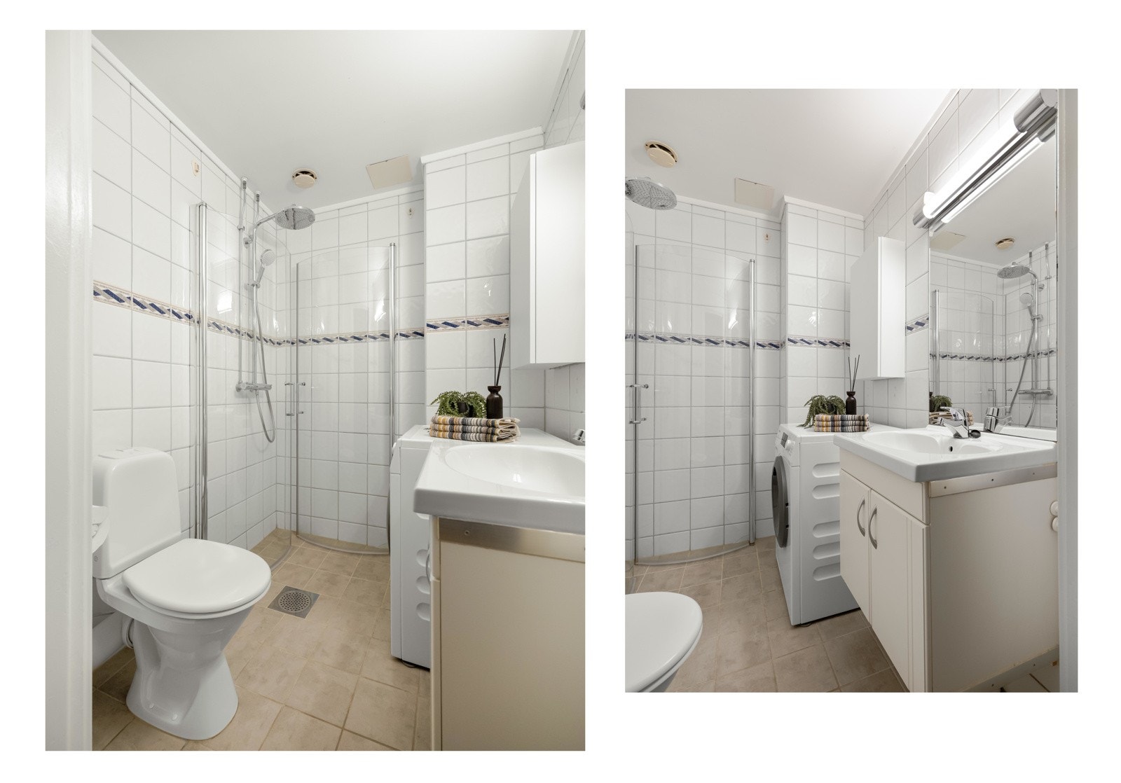 Rommet ble oppgradert i 2022 med ny dusjarmatur og dusjhode, flere stikkontakter og lysarmatur. Baderomsgulvet er av fliser og ble lagt nytt i 2020. Galleribilde