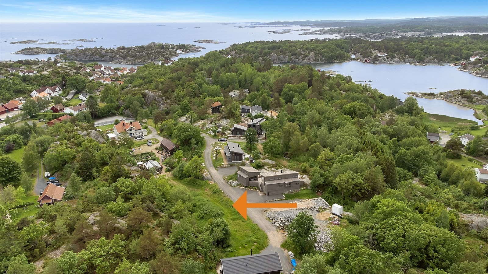 Dronefoto av området Galleribilde