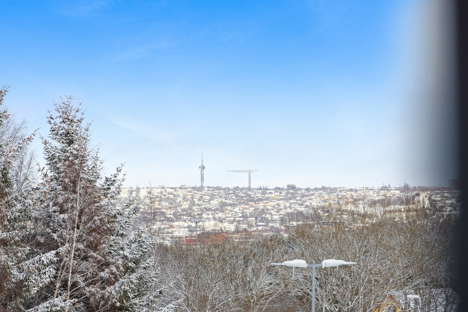 Fantastisk utsikt mot Tyholttårnet som strekker seg majestetisk mot himmelen og gir et ikonisk preg på landskapet. Galleribilde