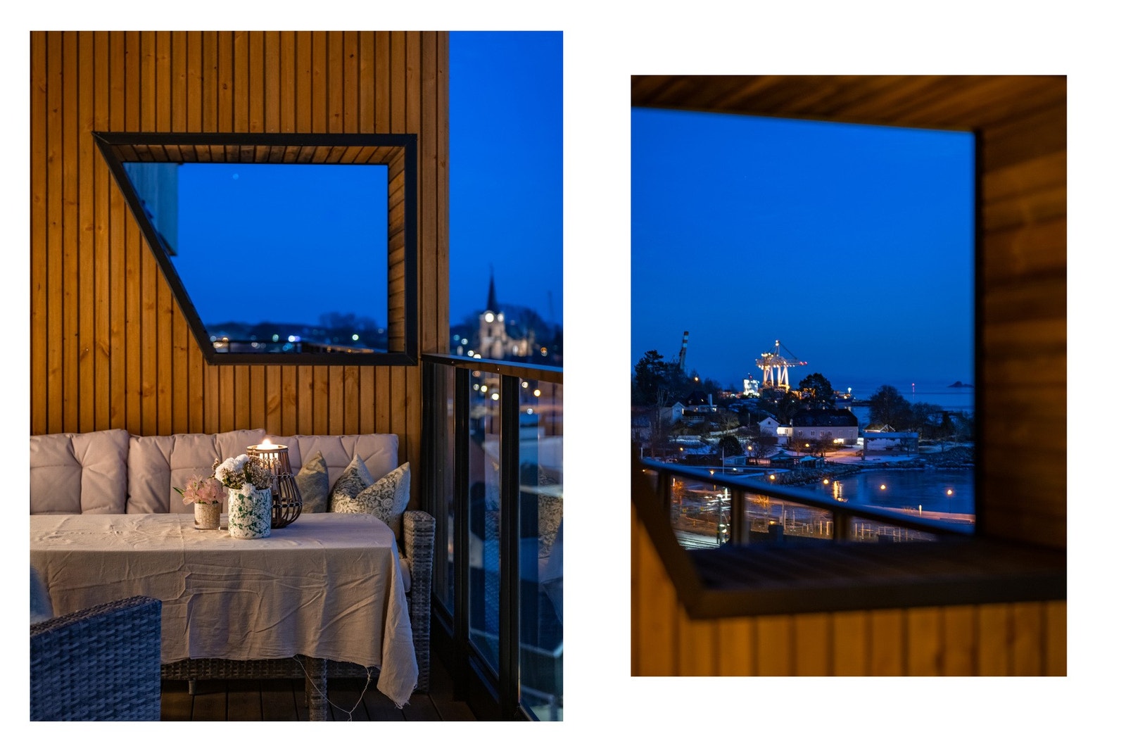 Fra verandaen har man nydelig utsikt mot Tollerodden. Galleribilde