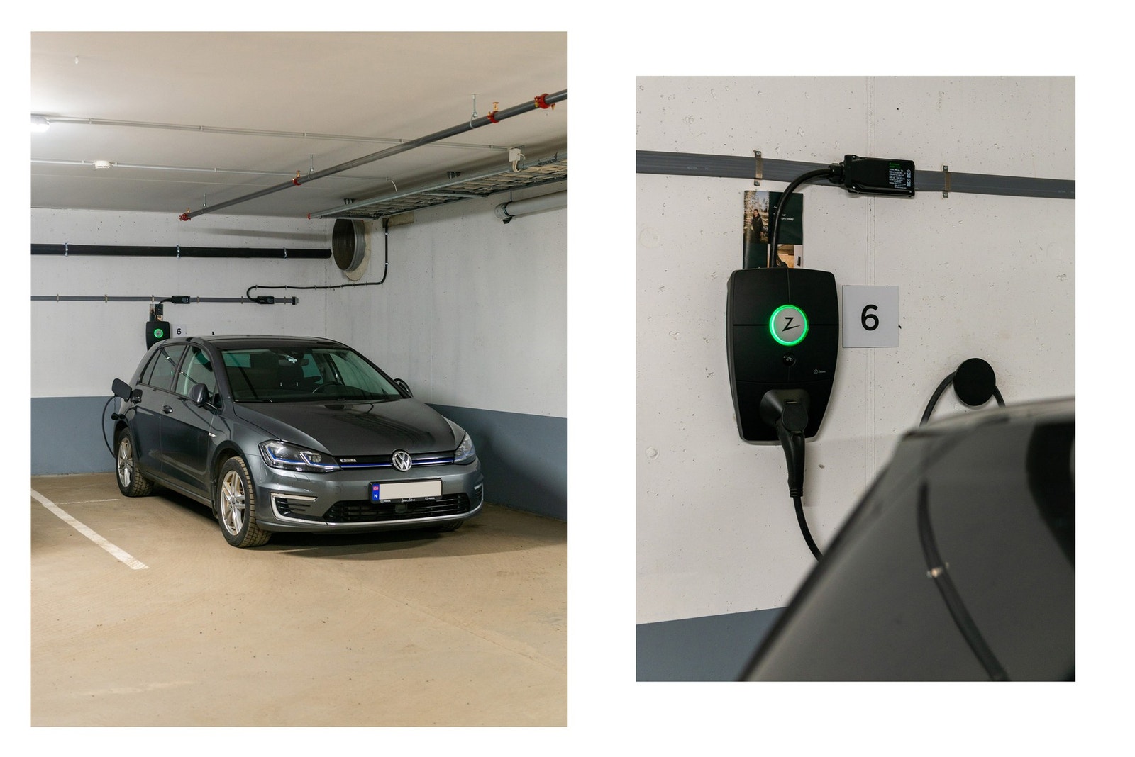 Egen garasjeplass med elbillader. Praktisk plass rett ved heis. Galleribilde