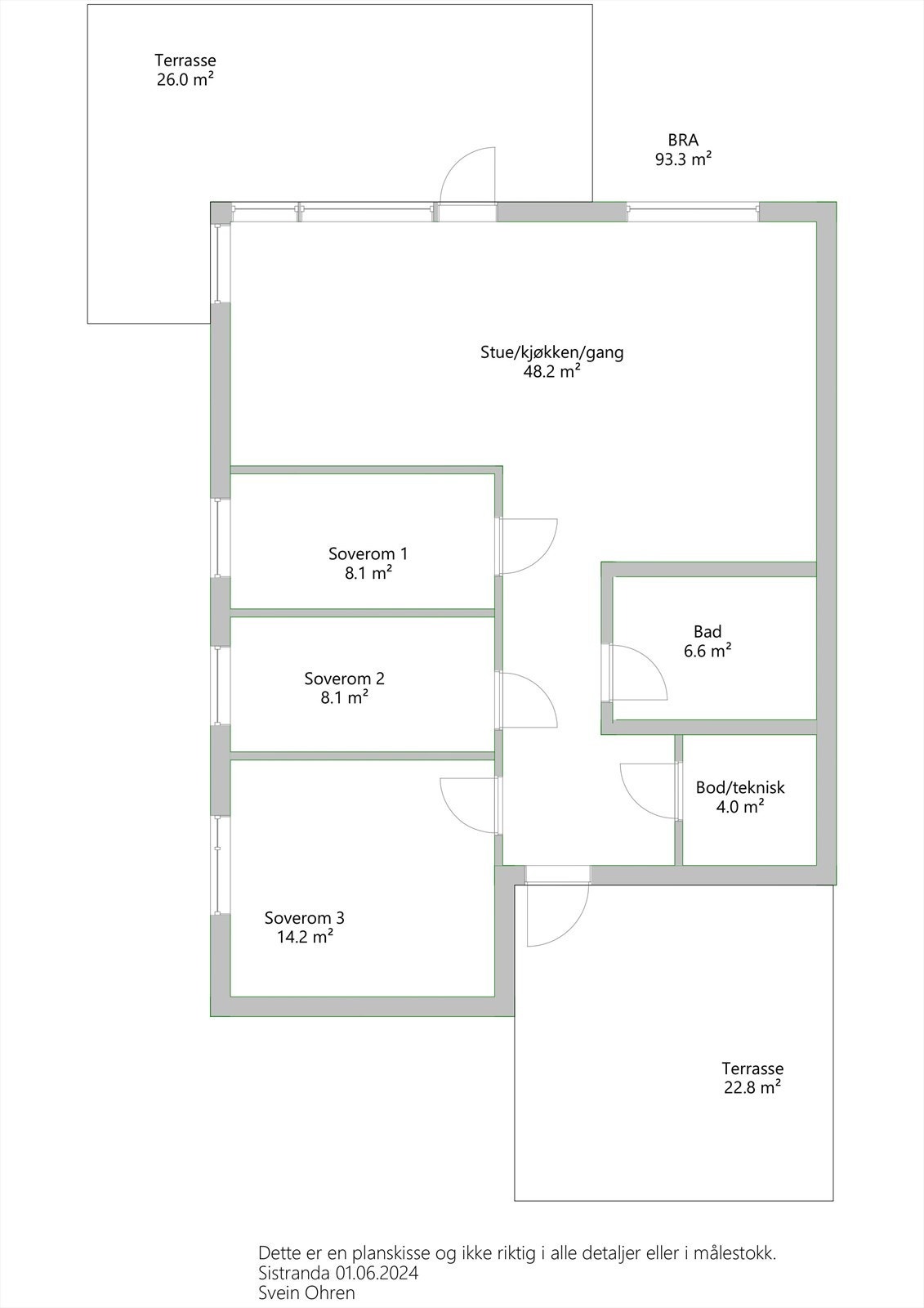Planskisse Galleribilde