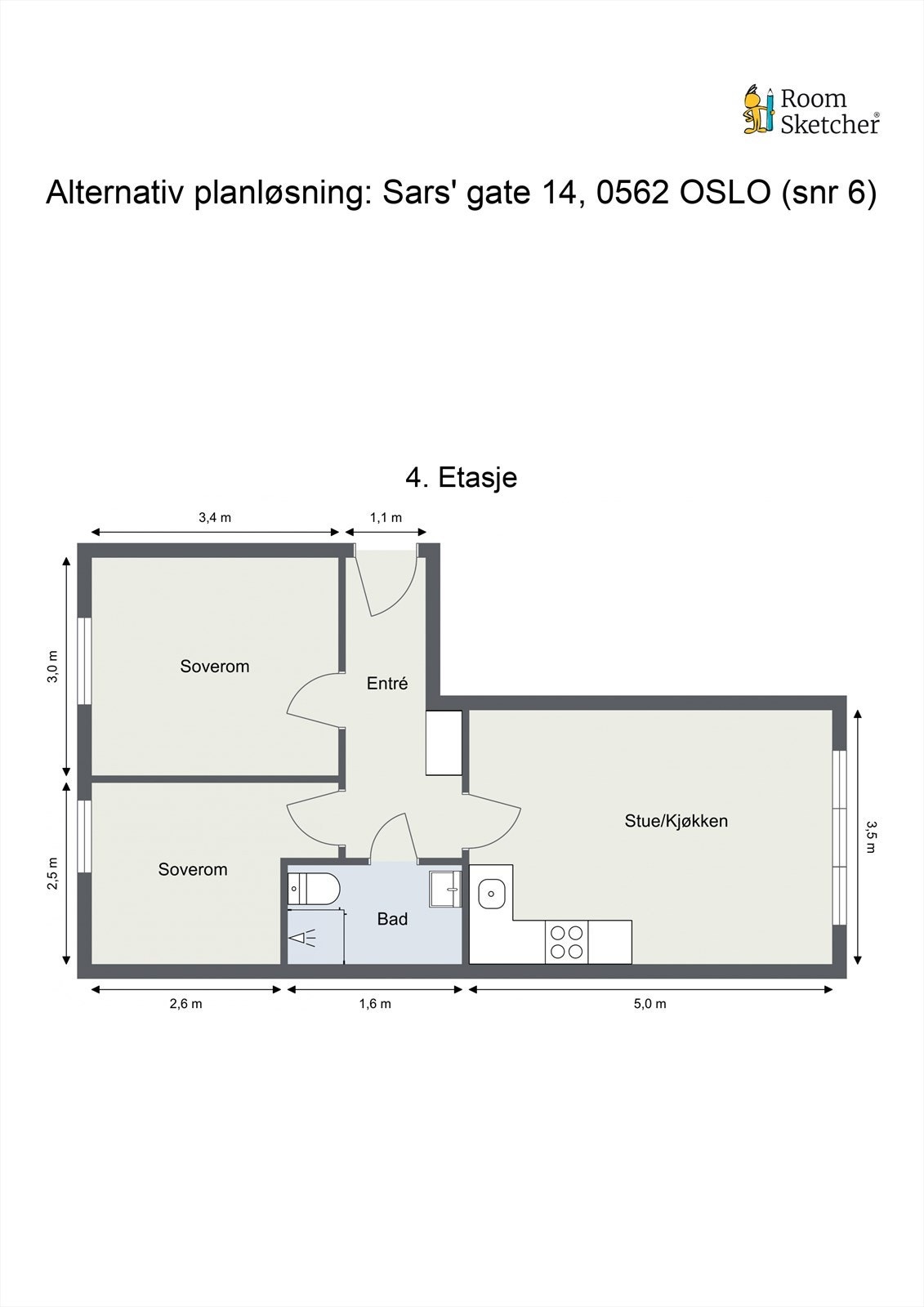 Alternativ plantegning Galleribilde