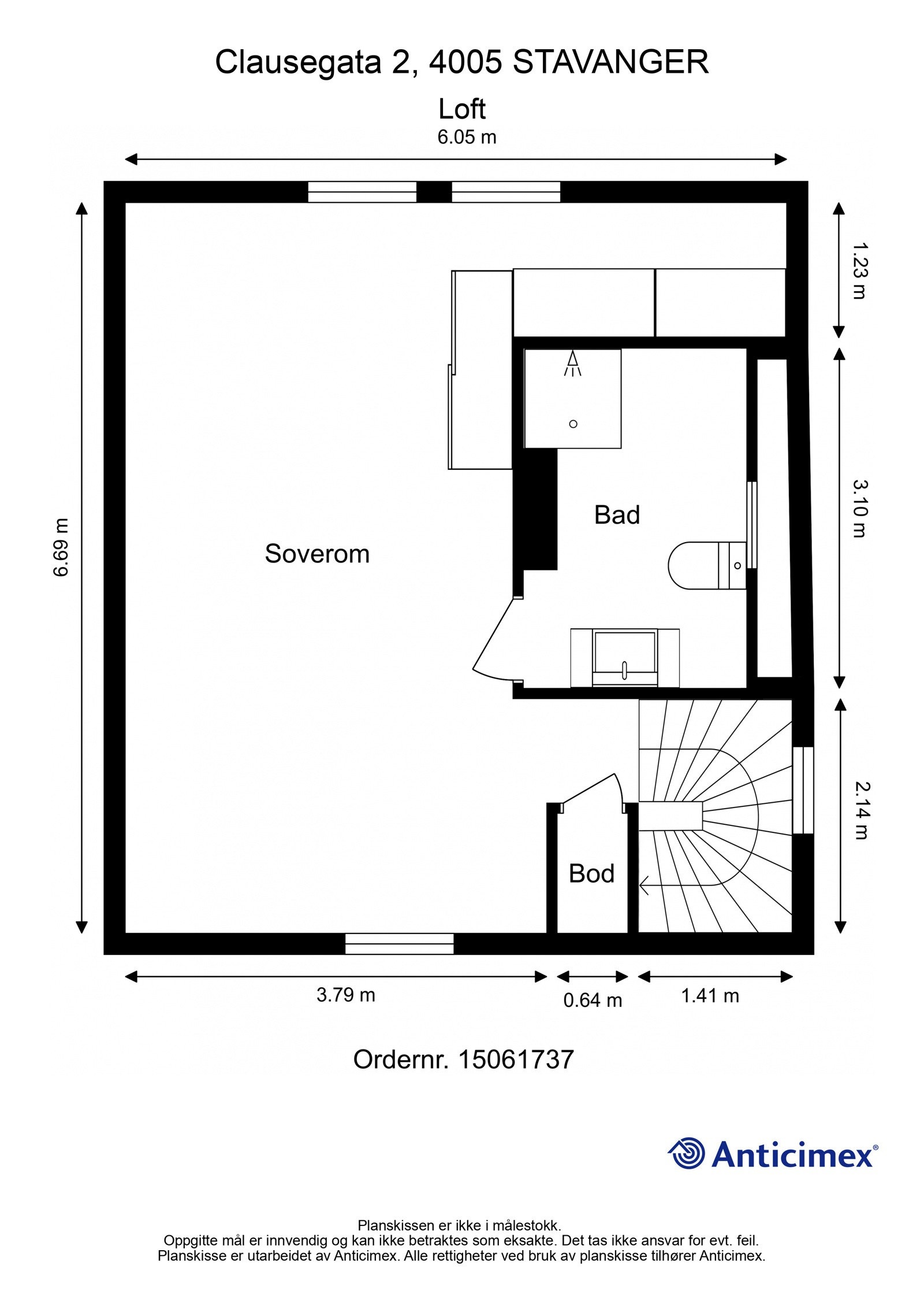 Plantegning 2. etasje Galleribilde