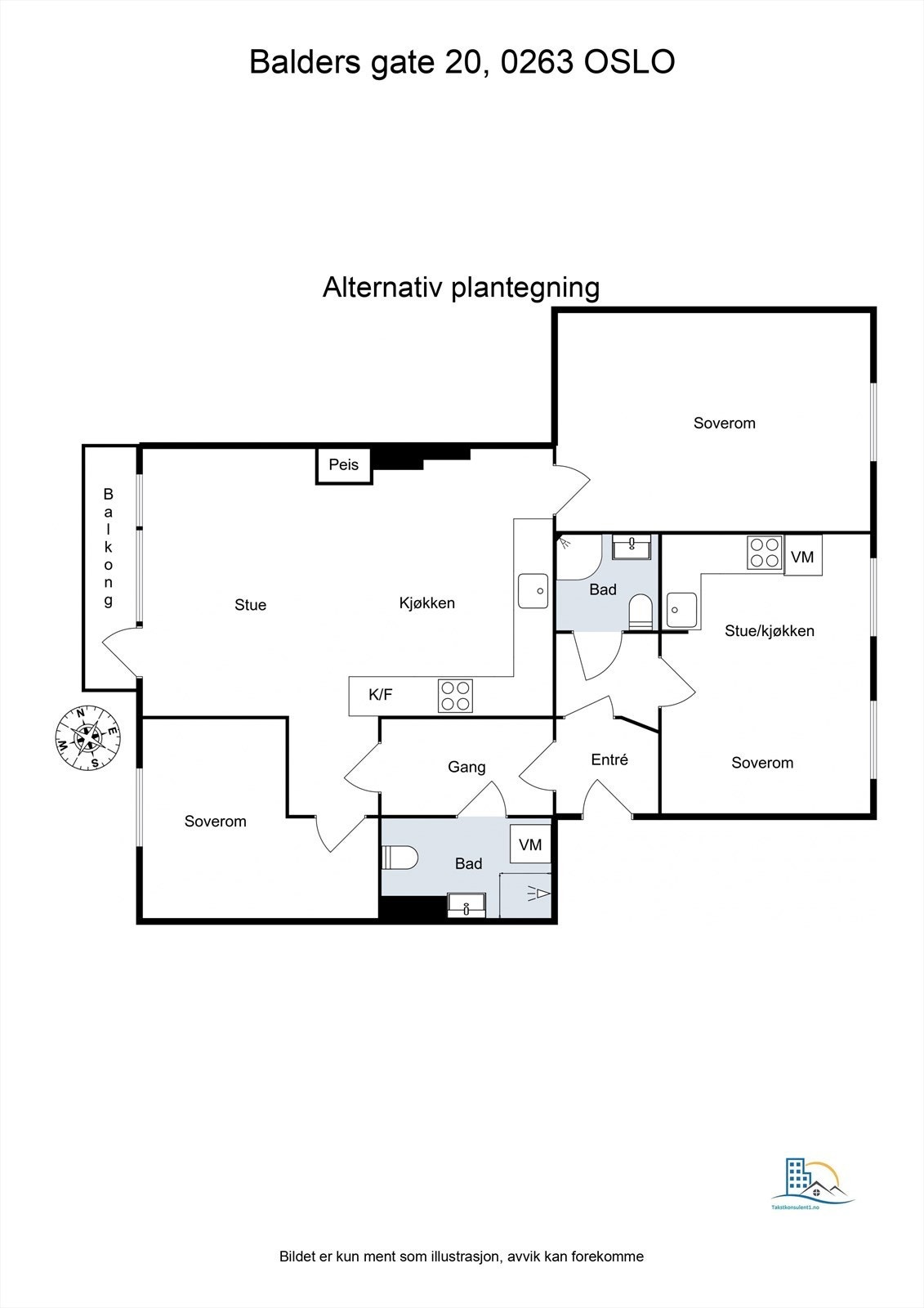 Alternativ planløsning Galleribilde