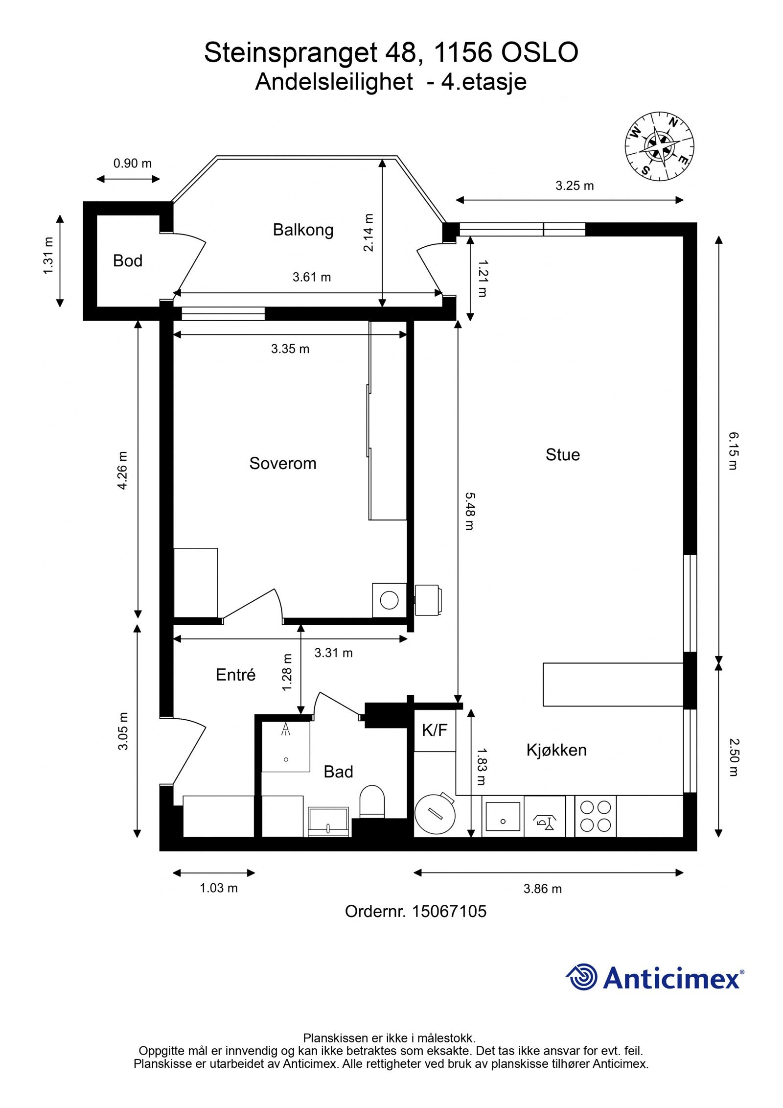 Leiligheten disponerer i tillegg masse lagringsplass i 2 kjellerboder, utebod på balkong samt loftsbod iht. vedlagt tilstandsrapport. Galleribilde